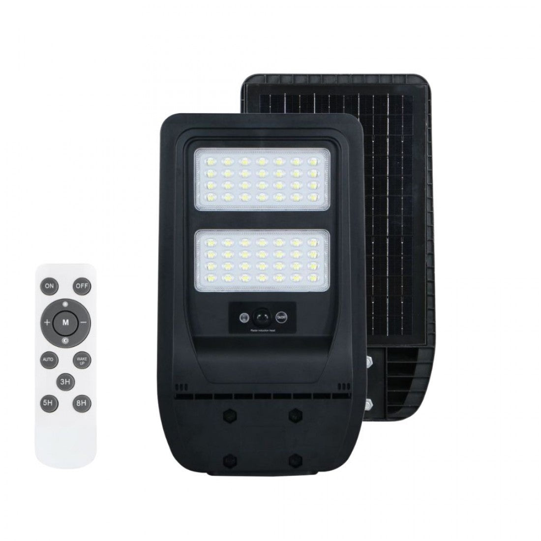 Corp Stradal cu sensor de miscare,panou solar monocristalin integrat si telecomanda - 100W/6500k