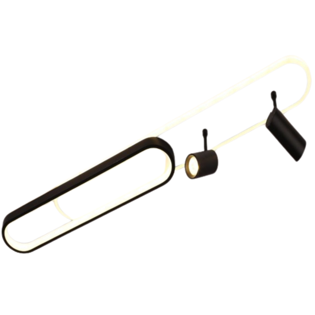 Lustra Led Neagra cu doua spoturi Carina 85w/4200lm cu Telecomanda