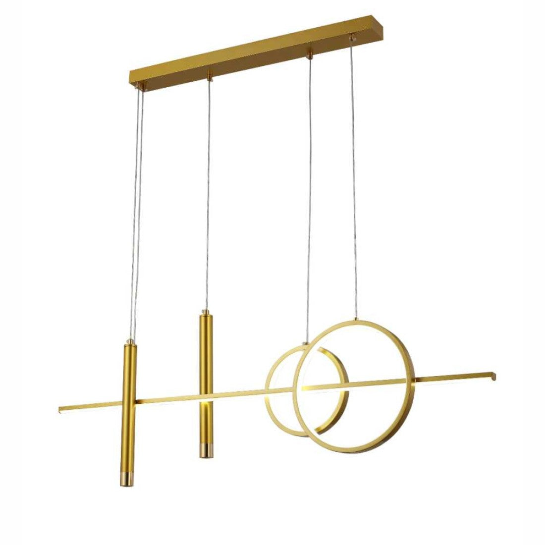 Lustra led aurie cu telecomanda CAELI 82W/4000LM 2700K-6500K