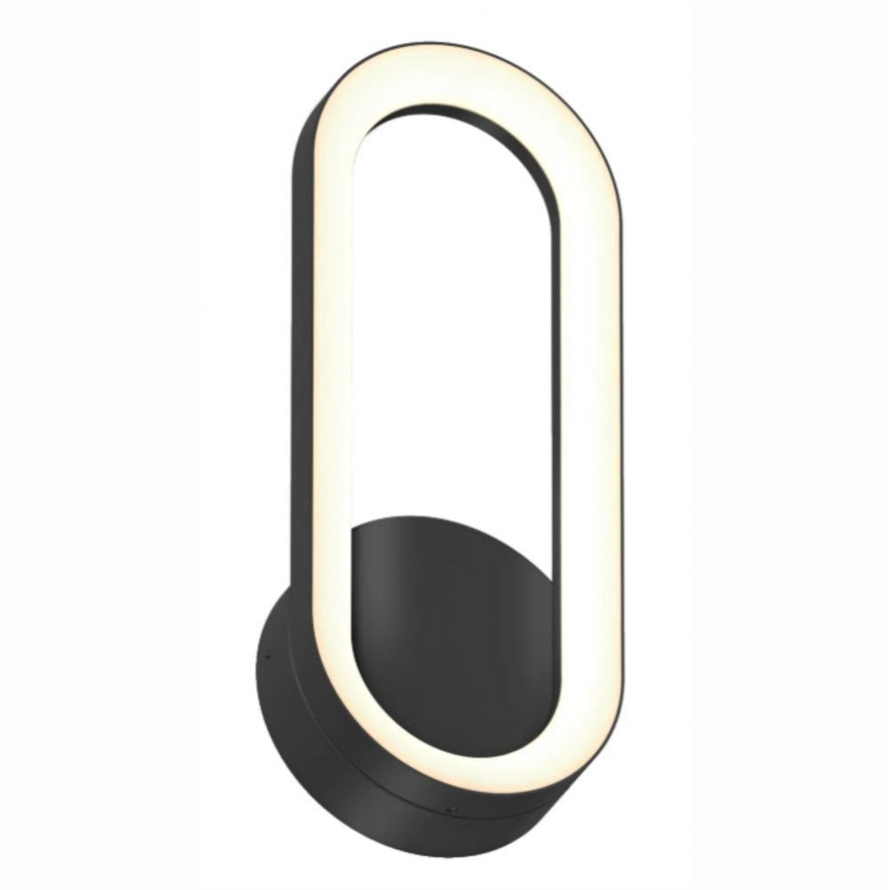 APLICA LED PERETE JADE 12W 950LM 3000K NEGRU 300*133*33MM