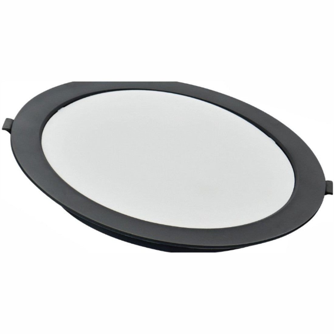 Spot Led Sole cu rama neagra, rotund ingropat Ø220, 24W, 4100K, lumina neutra
