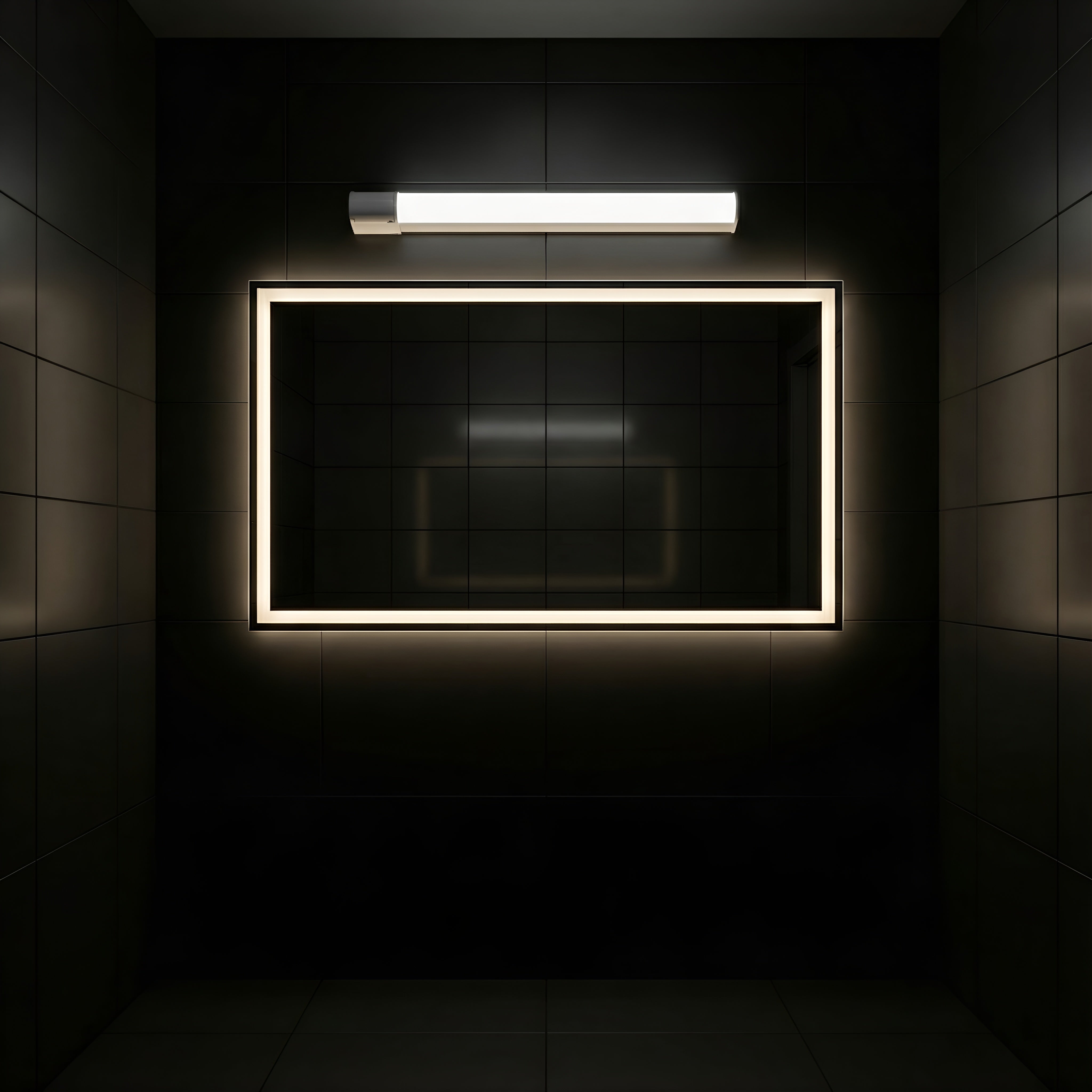 Corp LED baie alb, cu priza, 15w, 6500K, lumina rece, cu protectie IP44