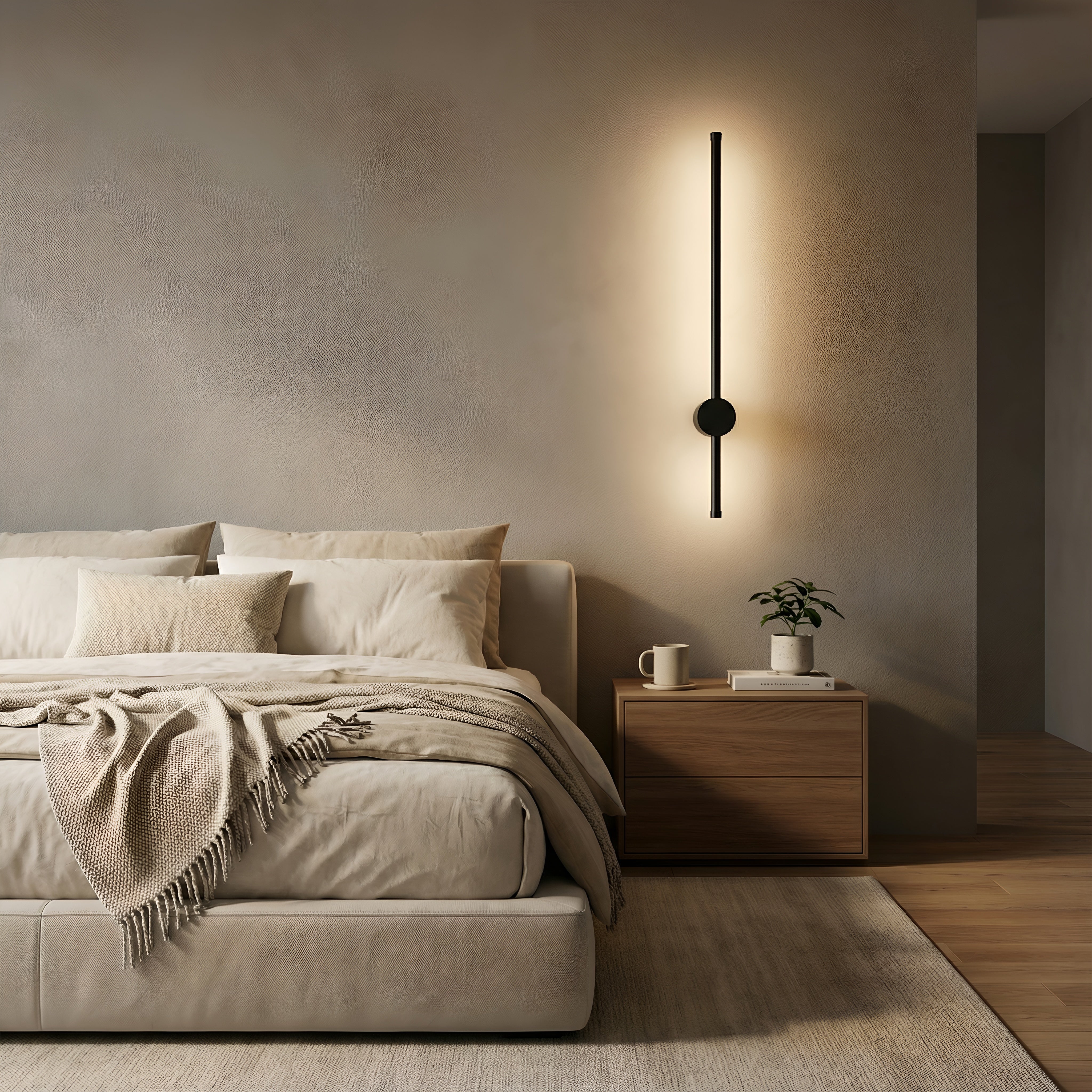 Aplica led liniara neagra 11W/550LM/4000K - 600mm