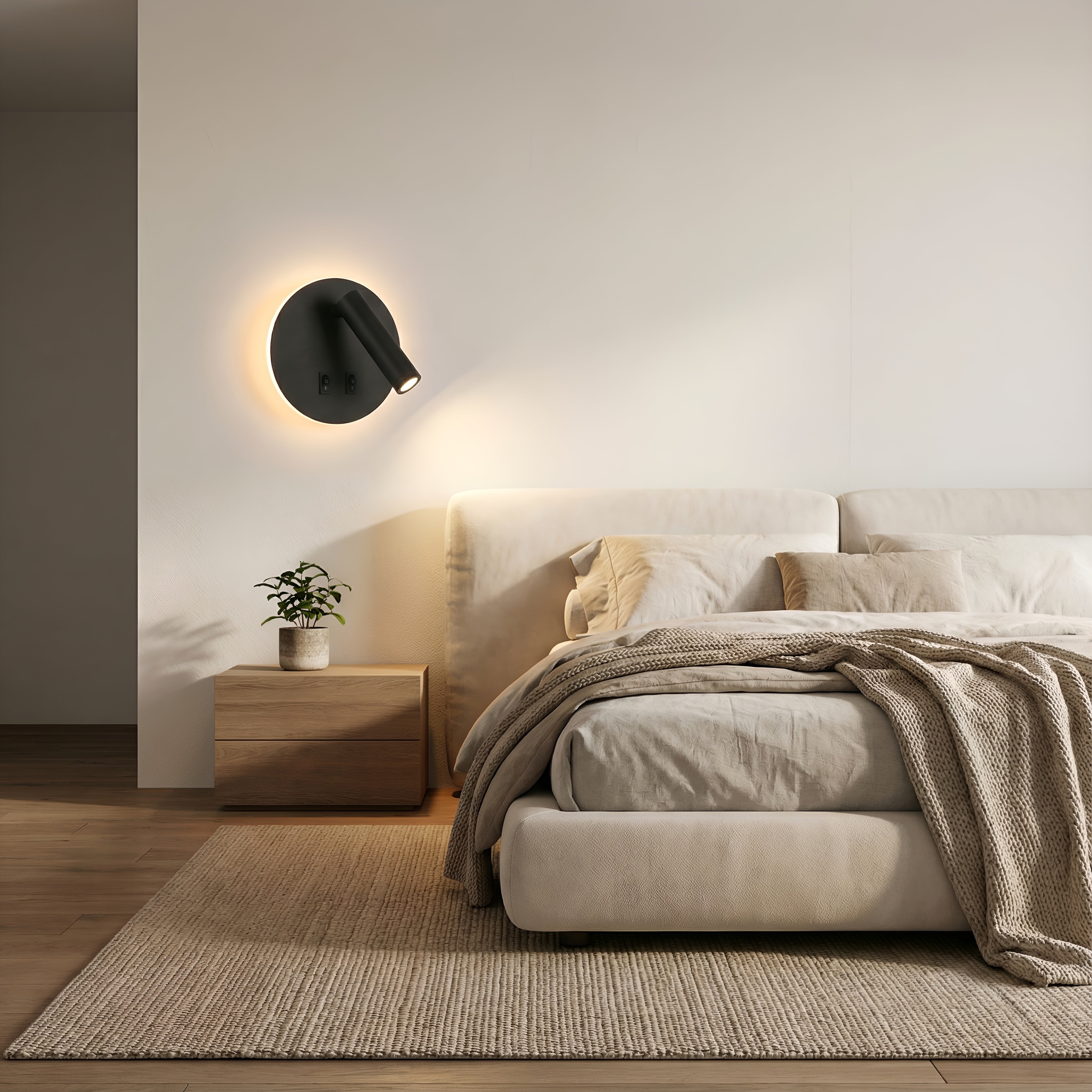 Aplica led neagra cu spot 10W/430LM/ - 140mm