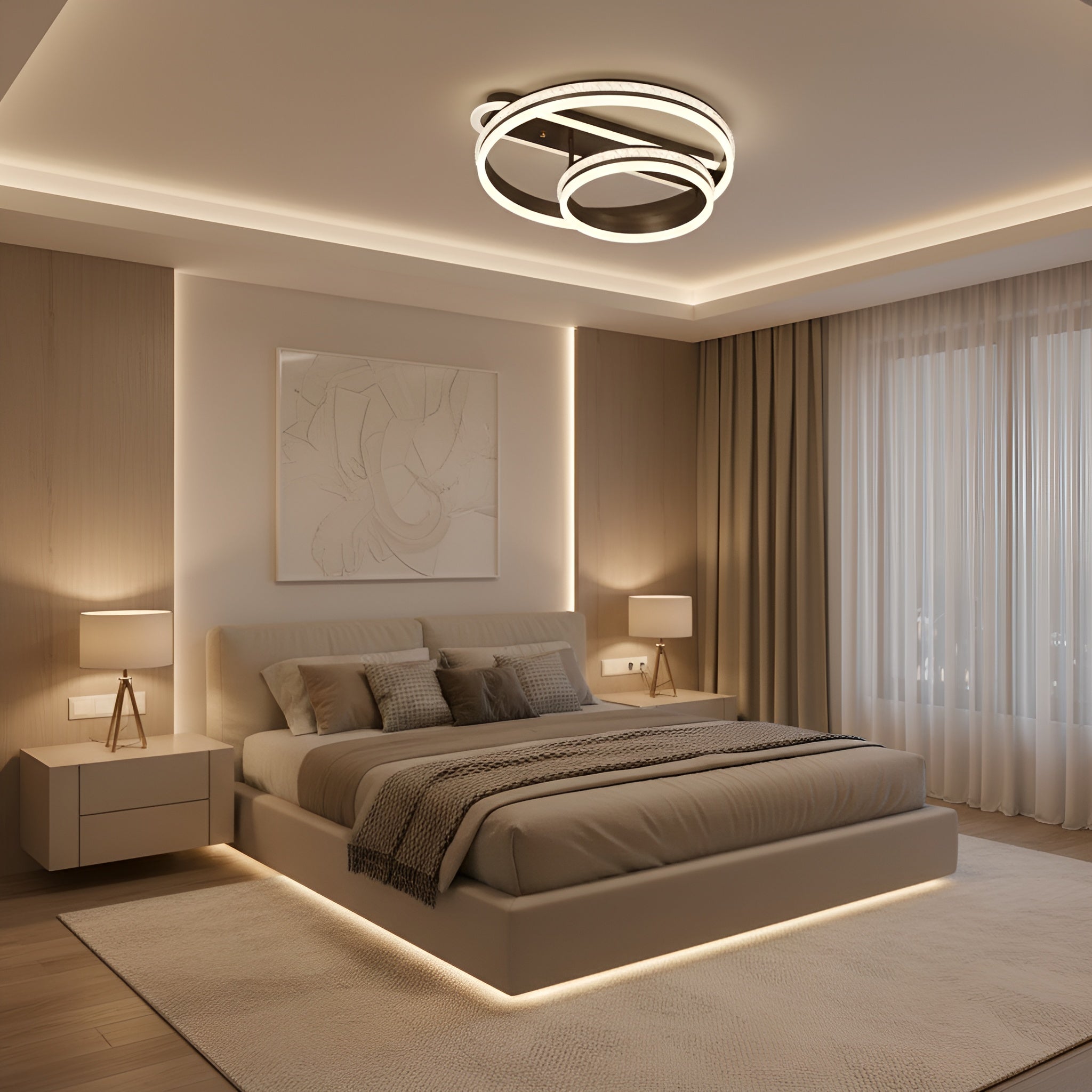 Lustra Led Egeria 150w / cu Telecomanda 300+500mm