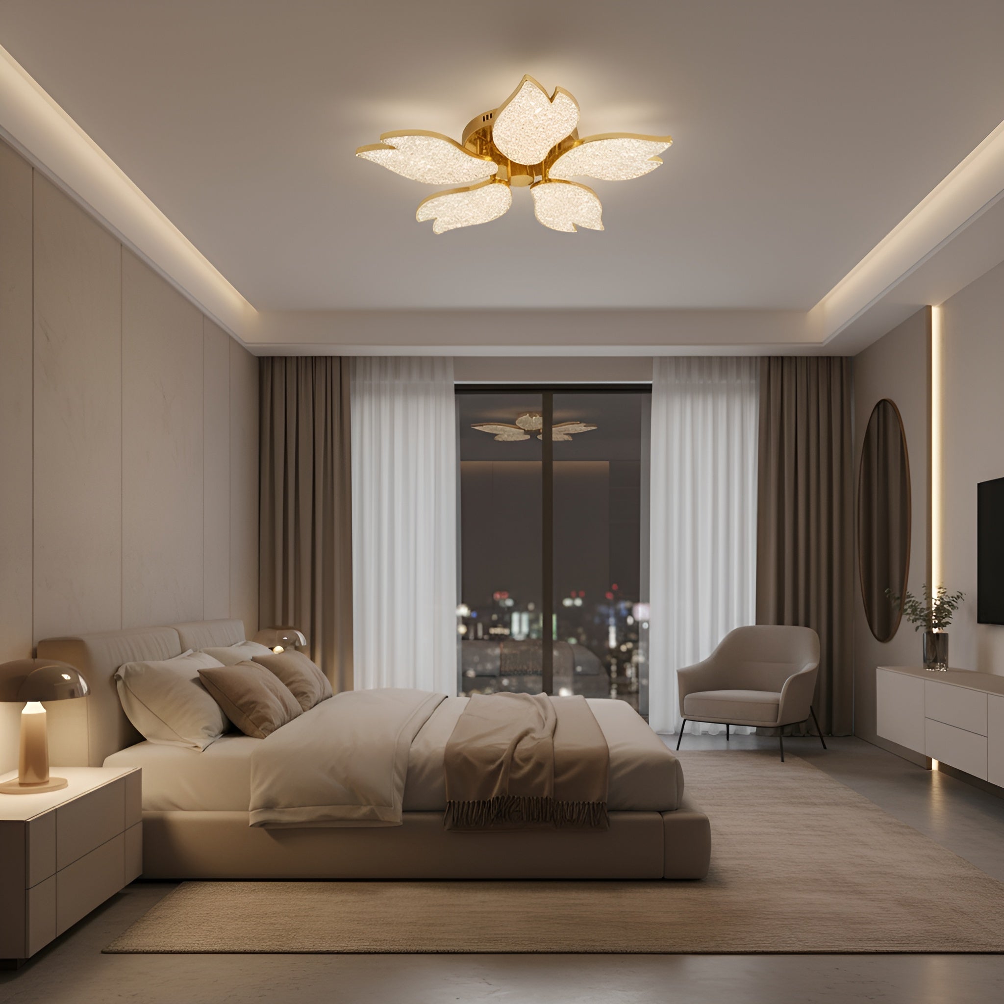 LUSTRA LED AUREO 5 BRATE AURIE 67W / 410*410*100MM