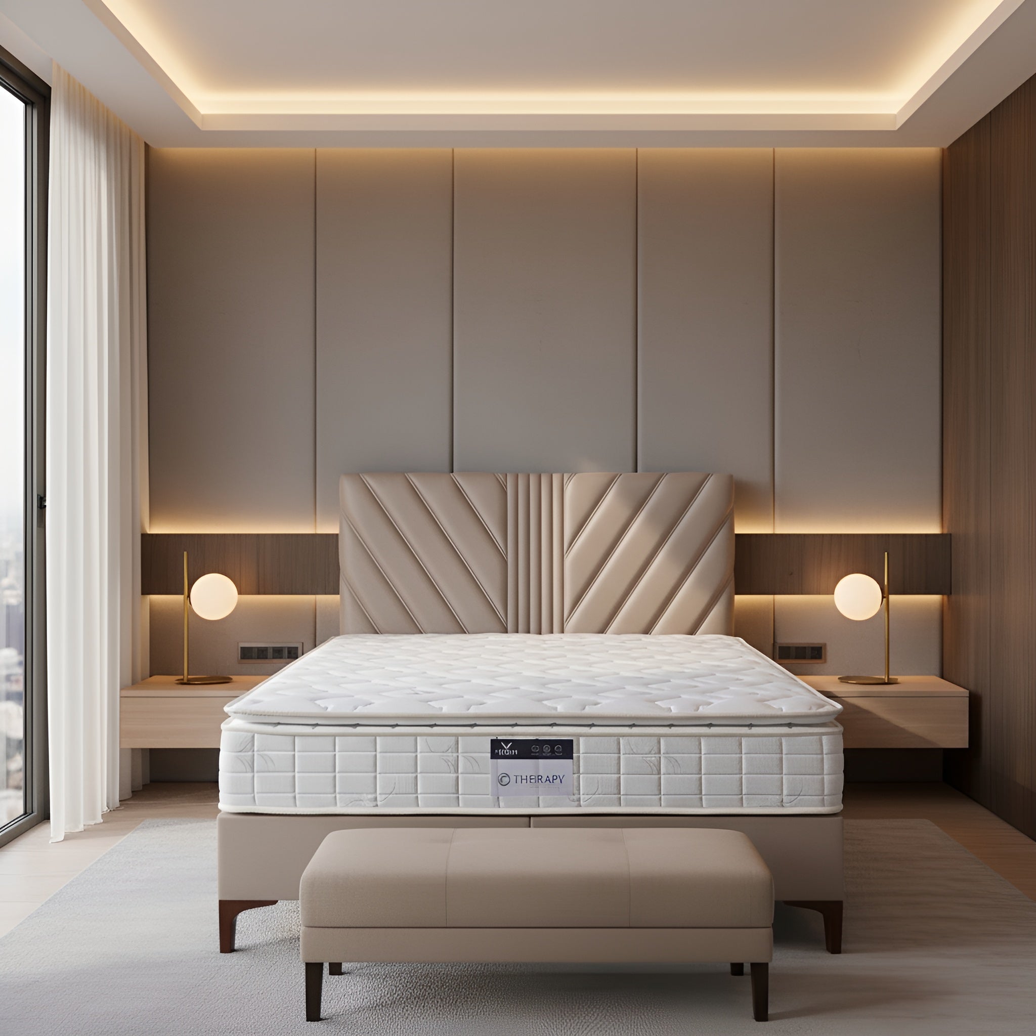 Pat THERAPY 160x200, stofa catifelata grej - BF 20, cu somiera si spatiu depozitare