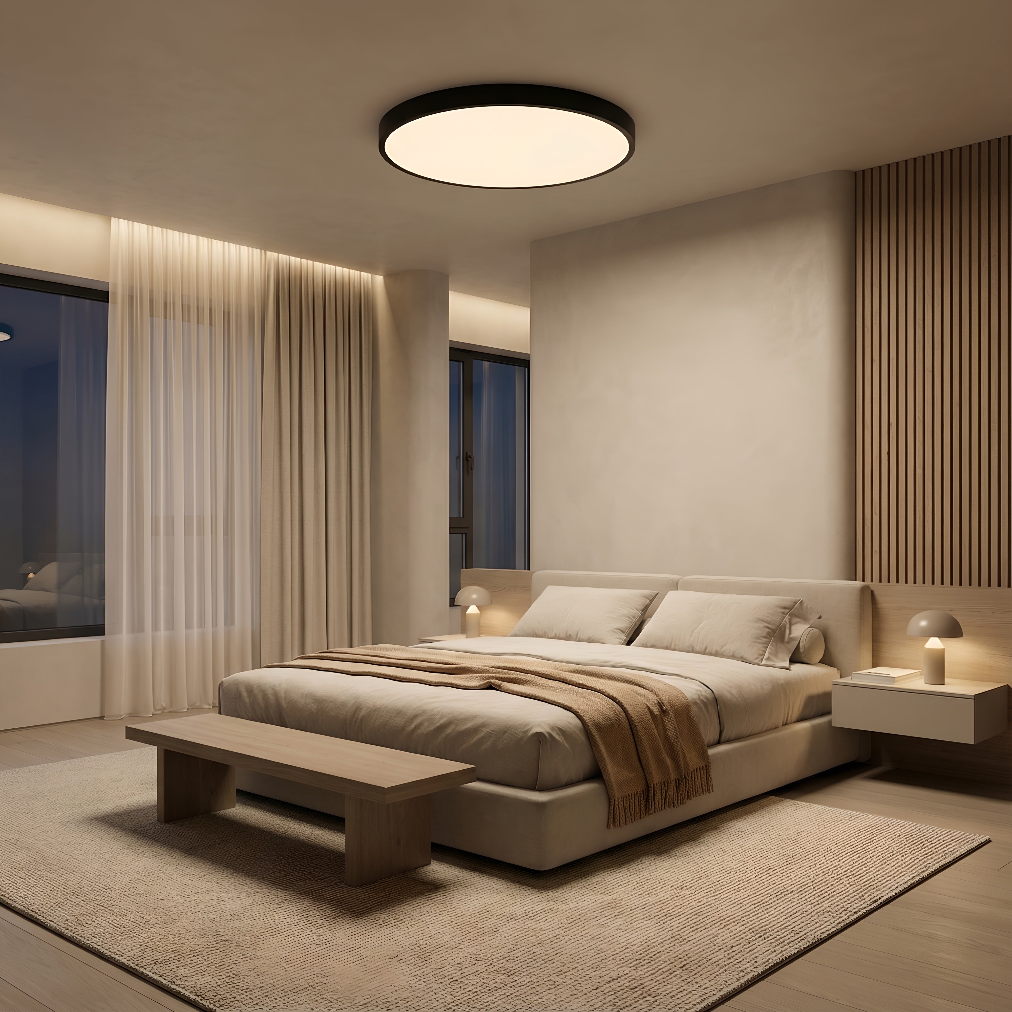 Plafoniera led VERSA IP40 Rama Neagra Fi500, 40W