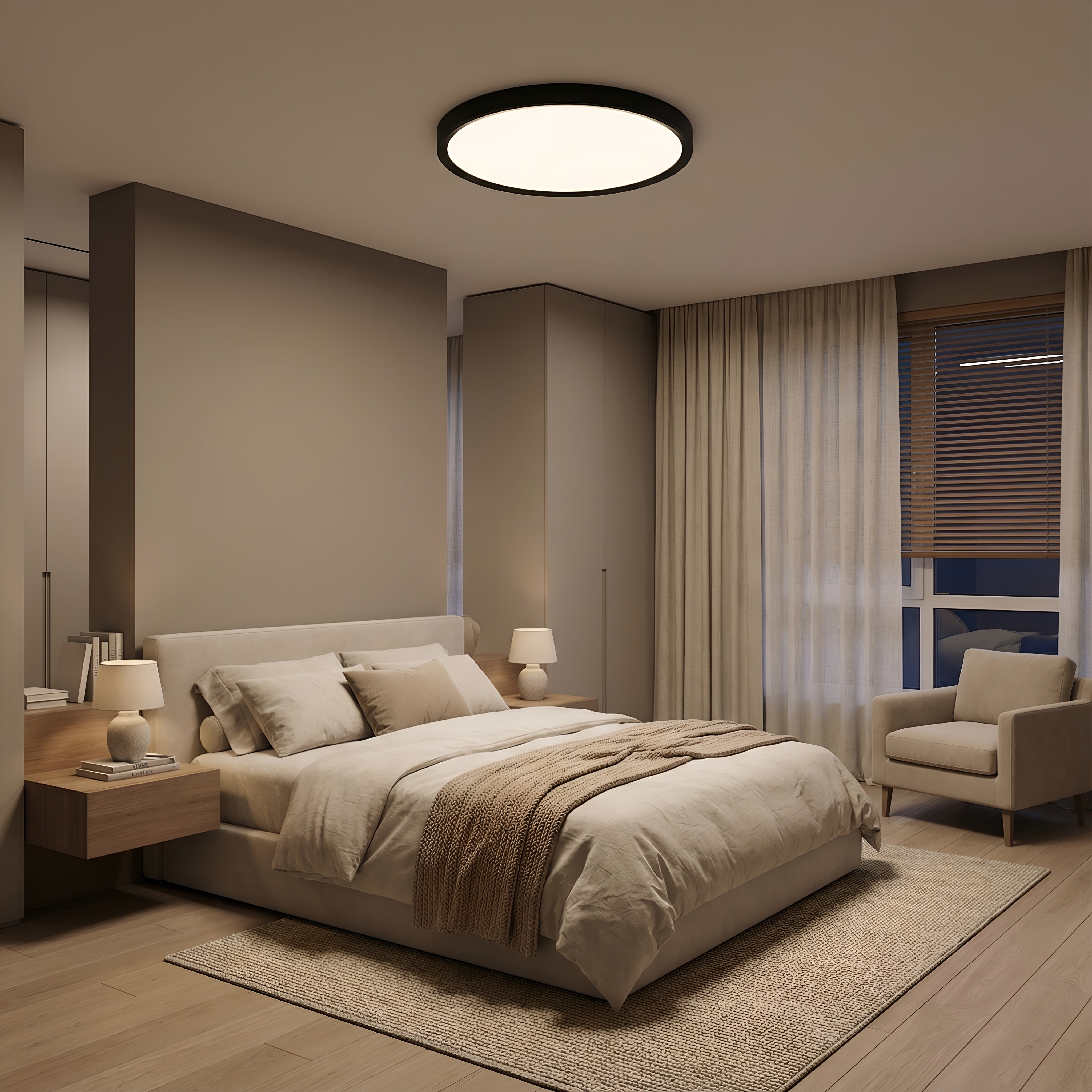 Plafoniera led VERSA IP40 Rama Neagra Fi400, 32W