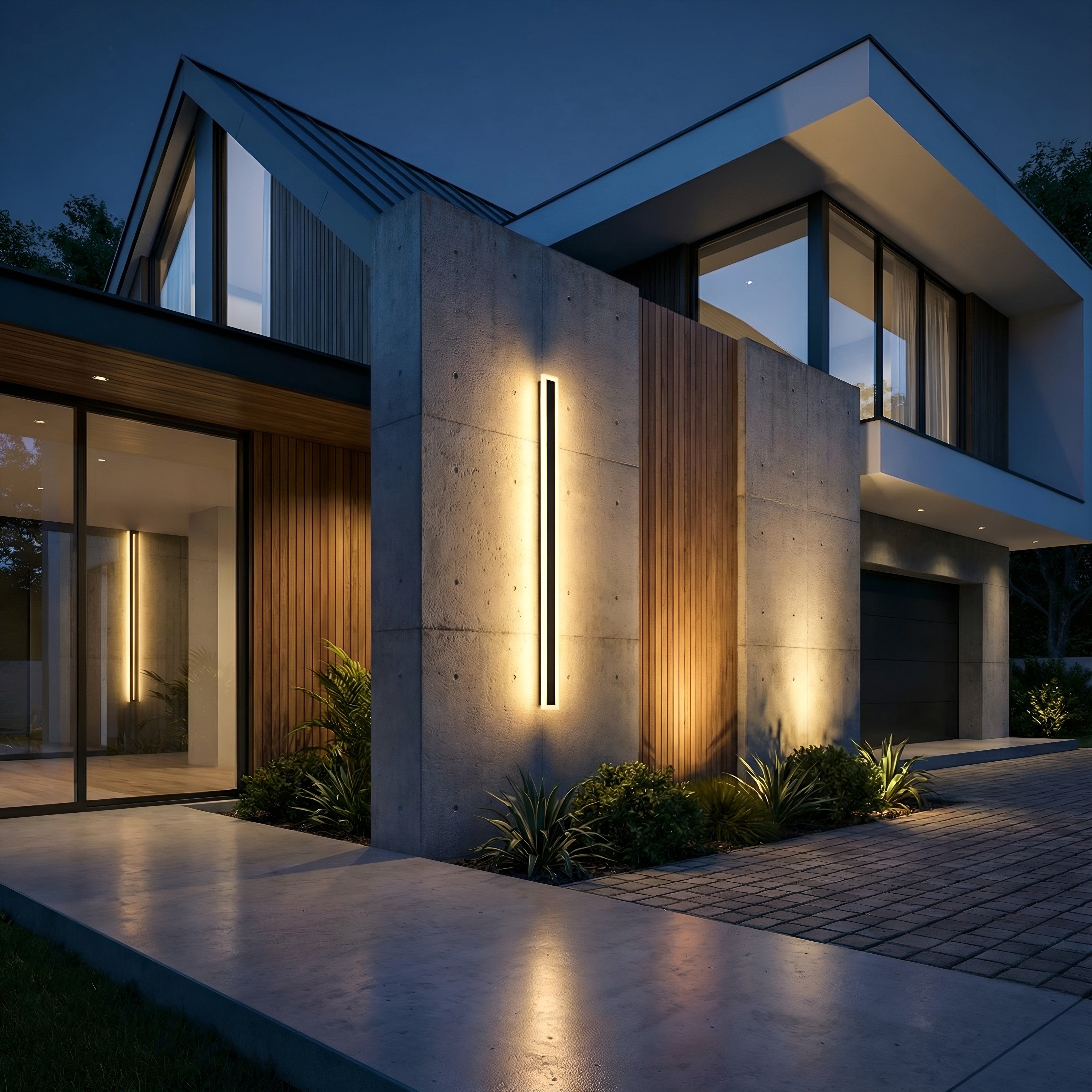 Aplica led liniara de perete neagra 35W/1700LM/3000K - 1200mm