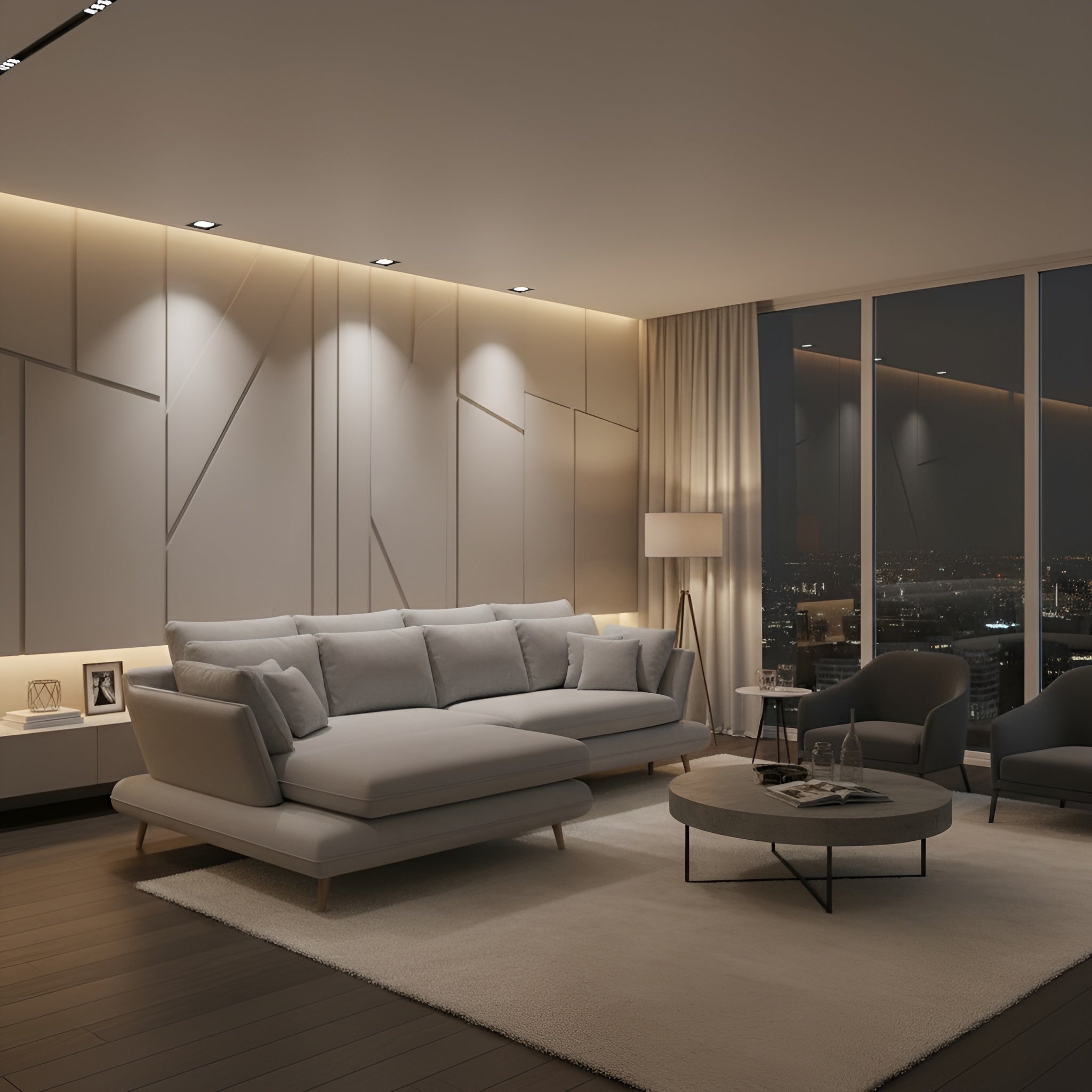 Coltar extensibil MONTE, sezlong stanga, stofa catifelata crem - Riviera 21, 283x181x90 cm