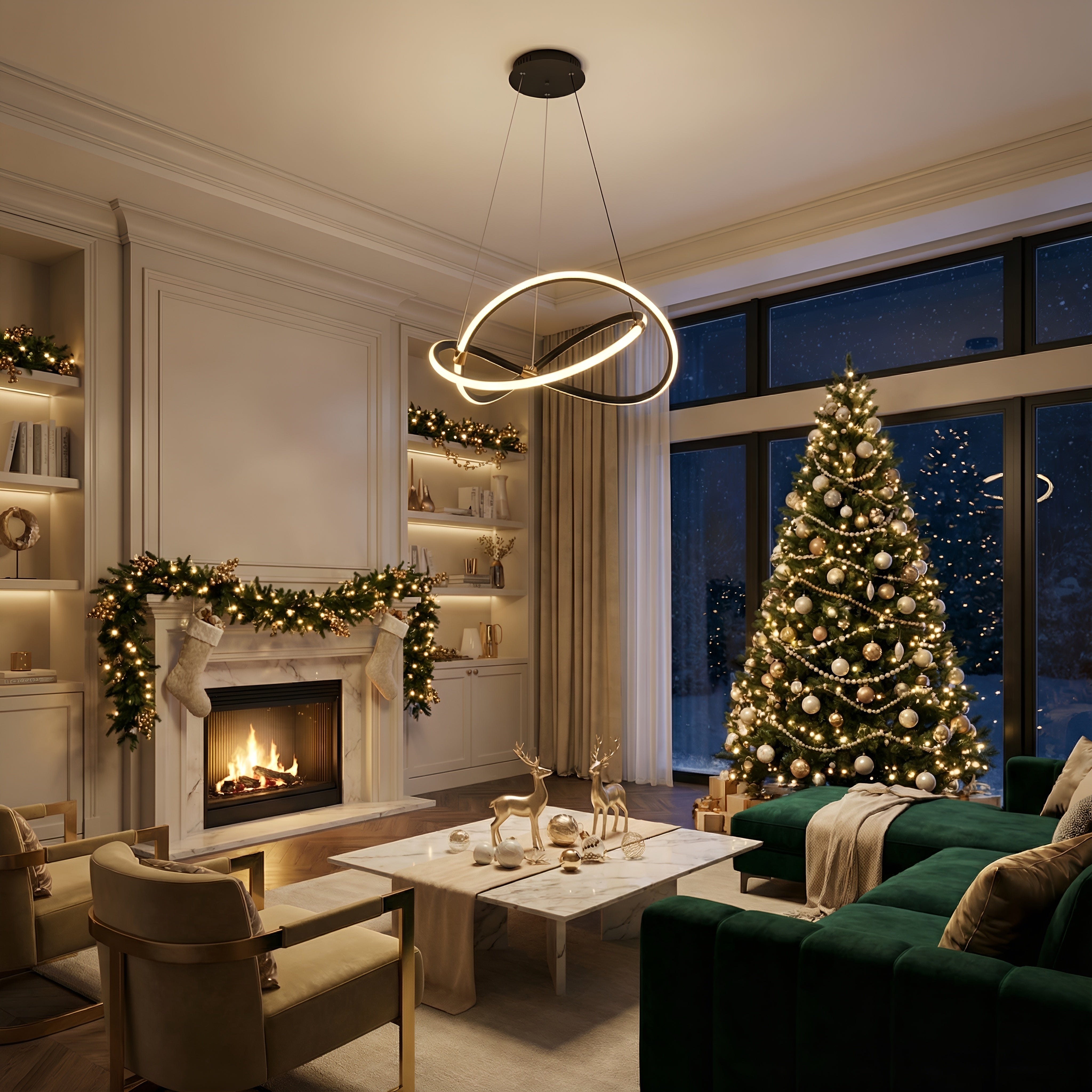 Lustra Led Tetis Ajustabila 82W / 500Mm