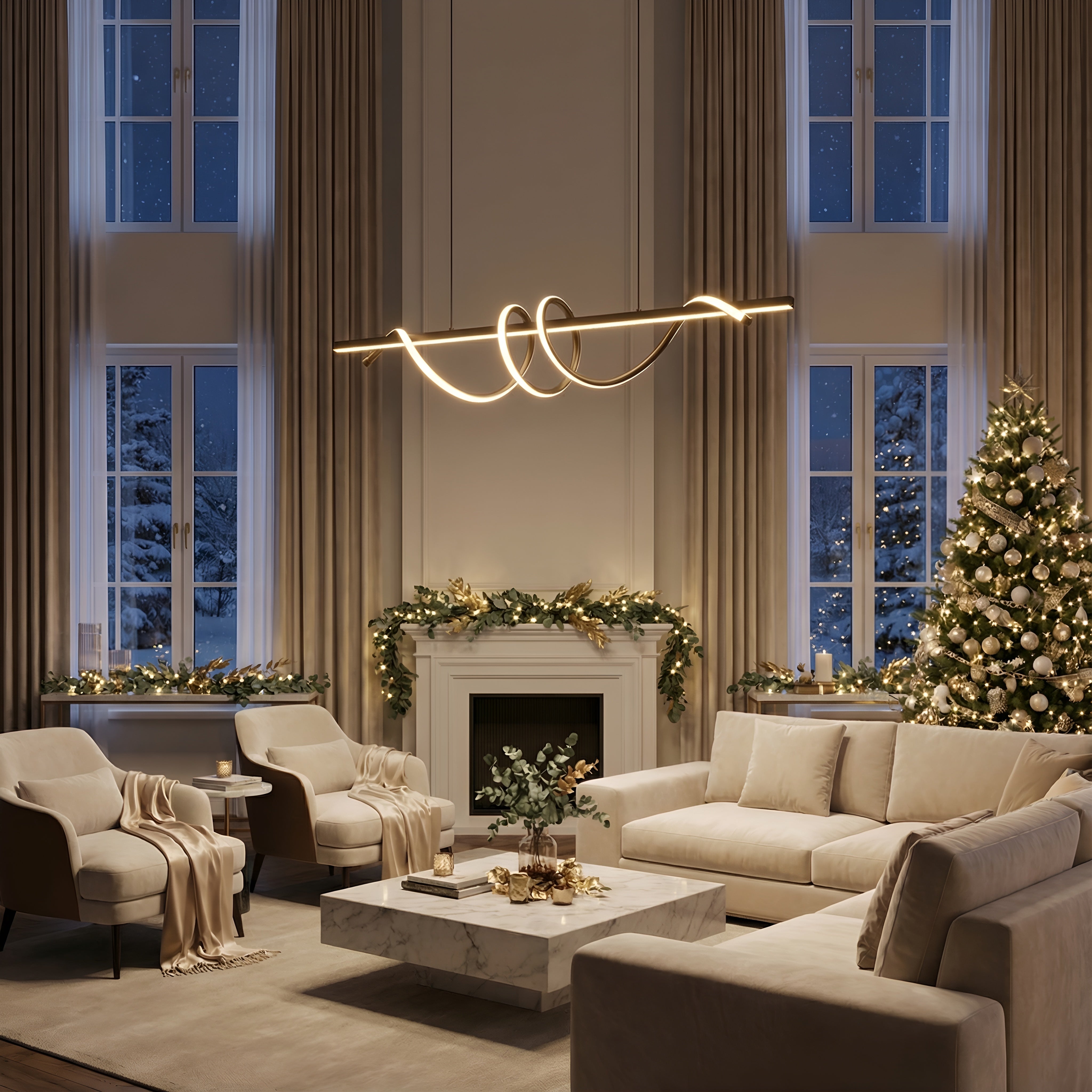 Lustra led maro LEONIS 75W/3800LM 2700K-6500K