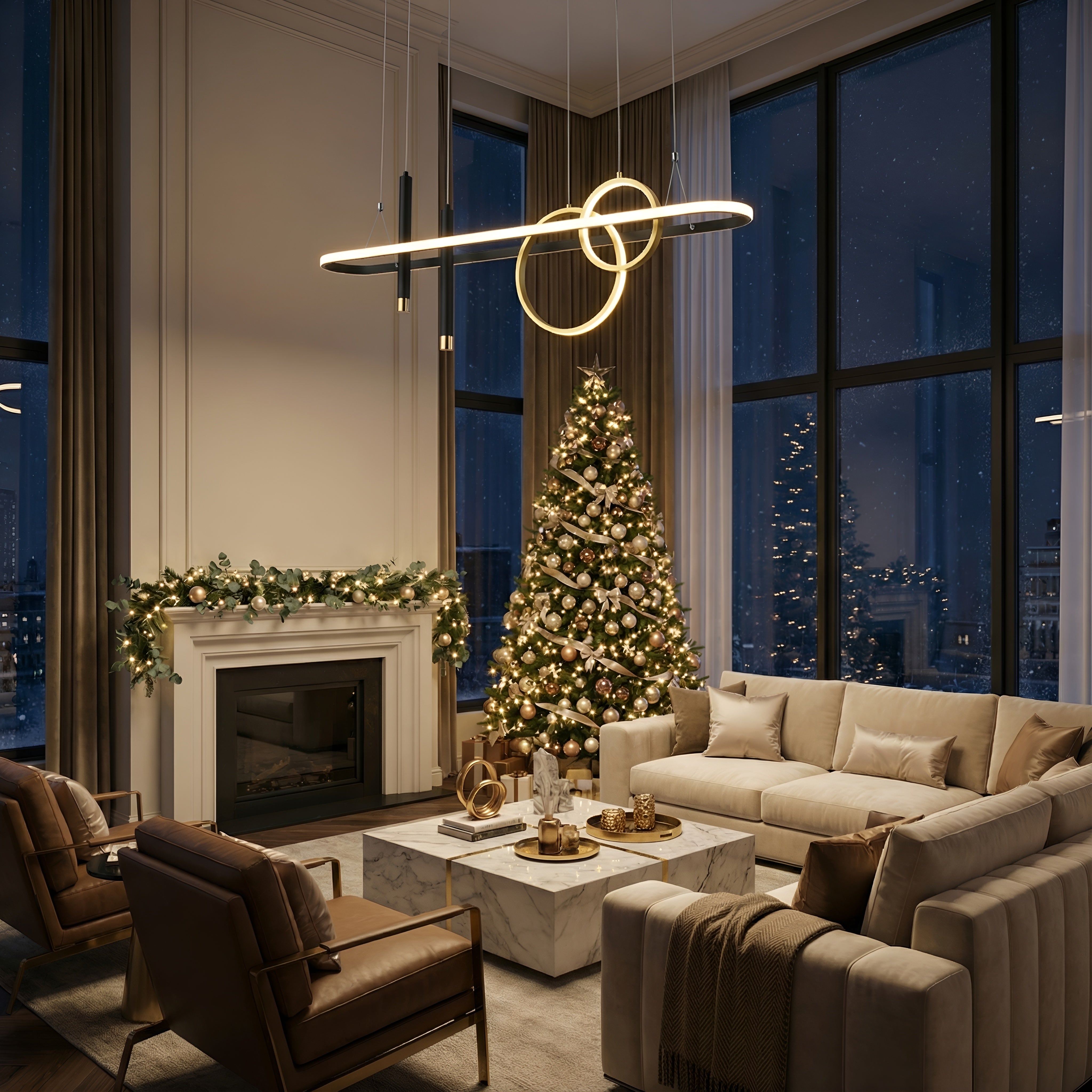 Lustra led cu telecomanda APODIS 116W/5500LM 2700K-6500K