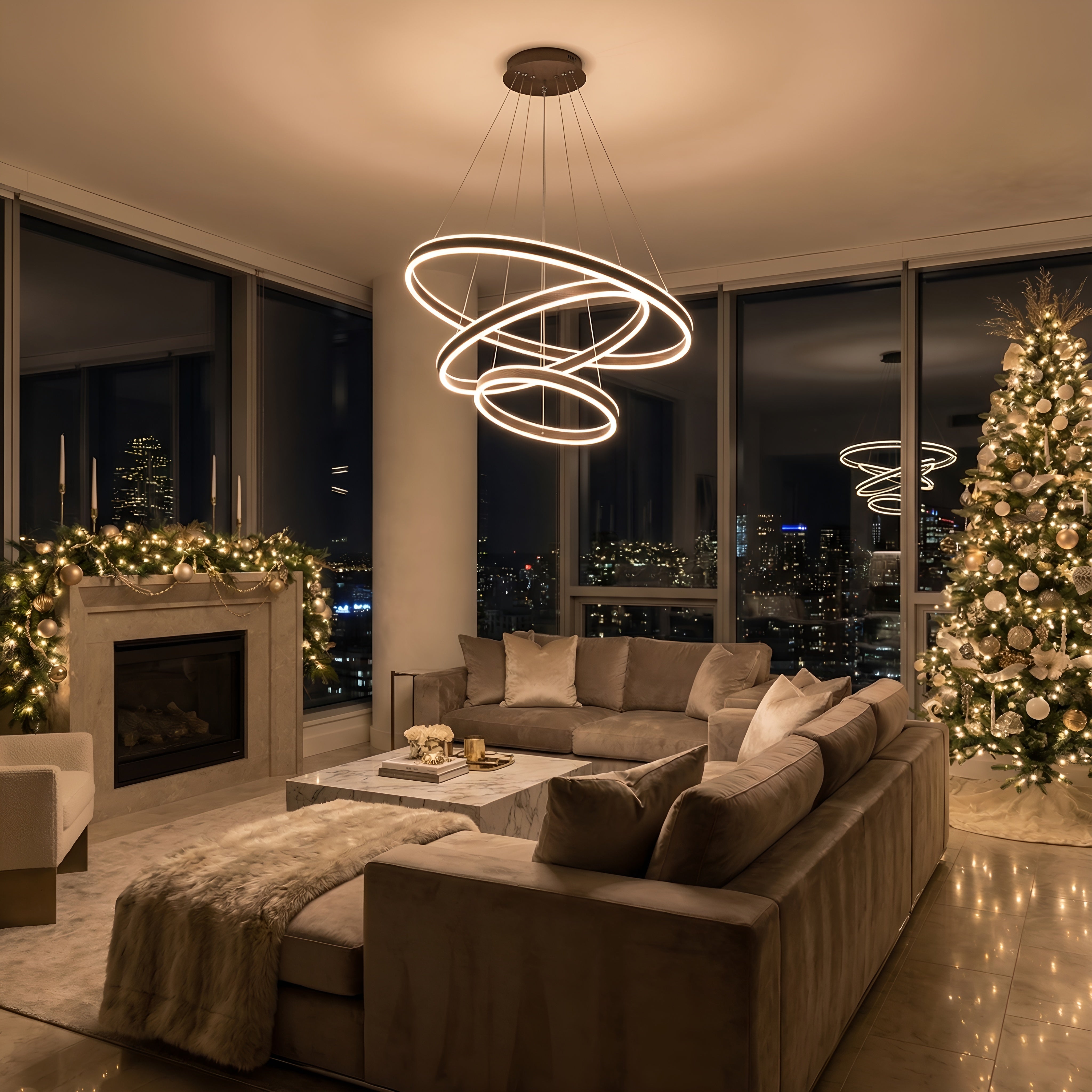 Lustra Led Pe Cablu Ajustabila 300W / 400Mm X 600Mm X 800Mm