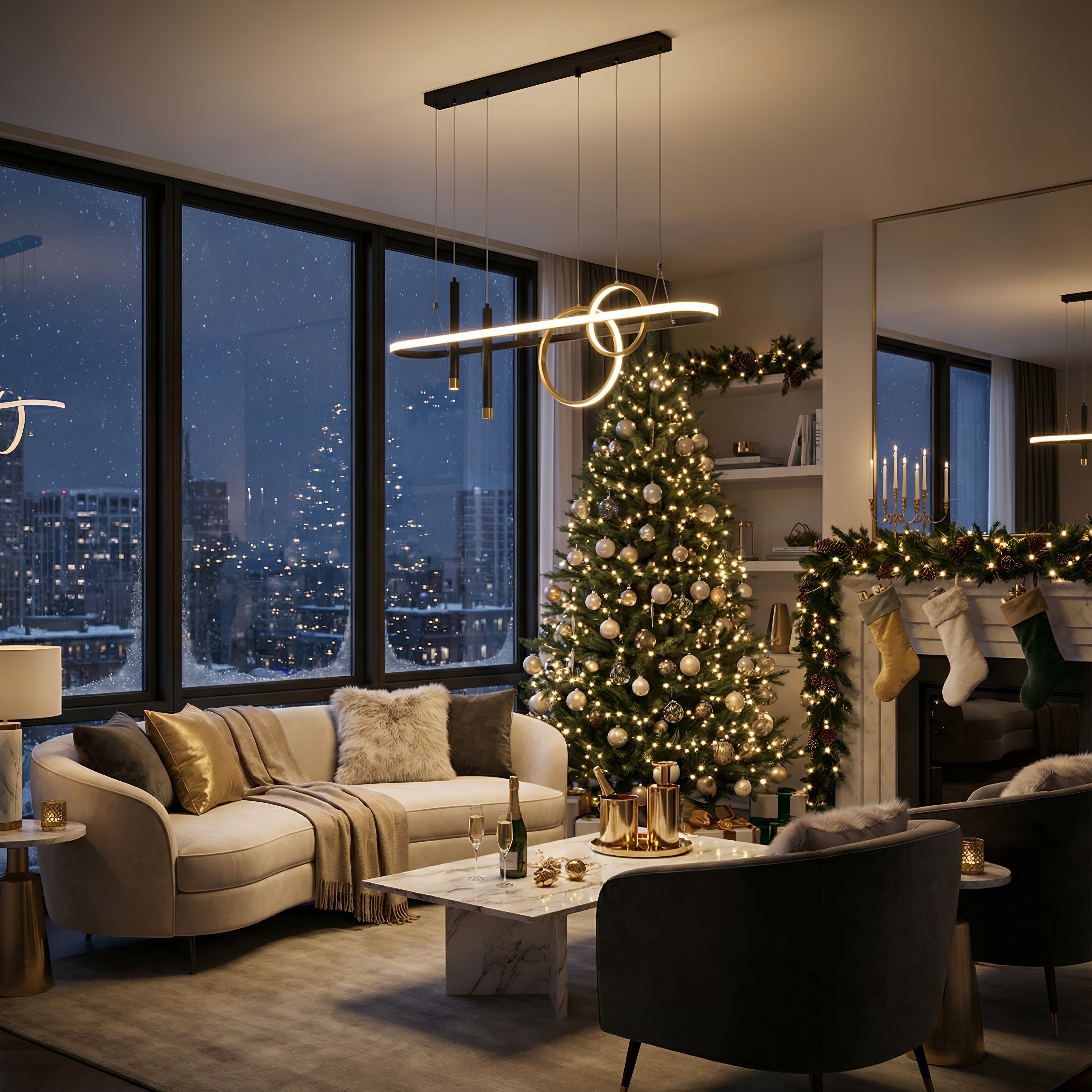 Lustra led cu telecomanda APODIS 116W/5500LM 2700K-6500K