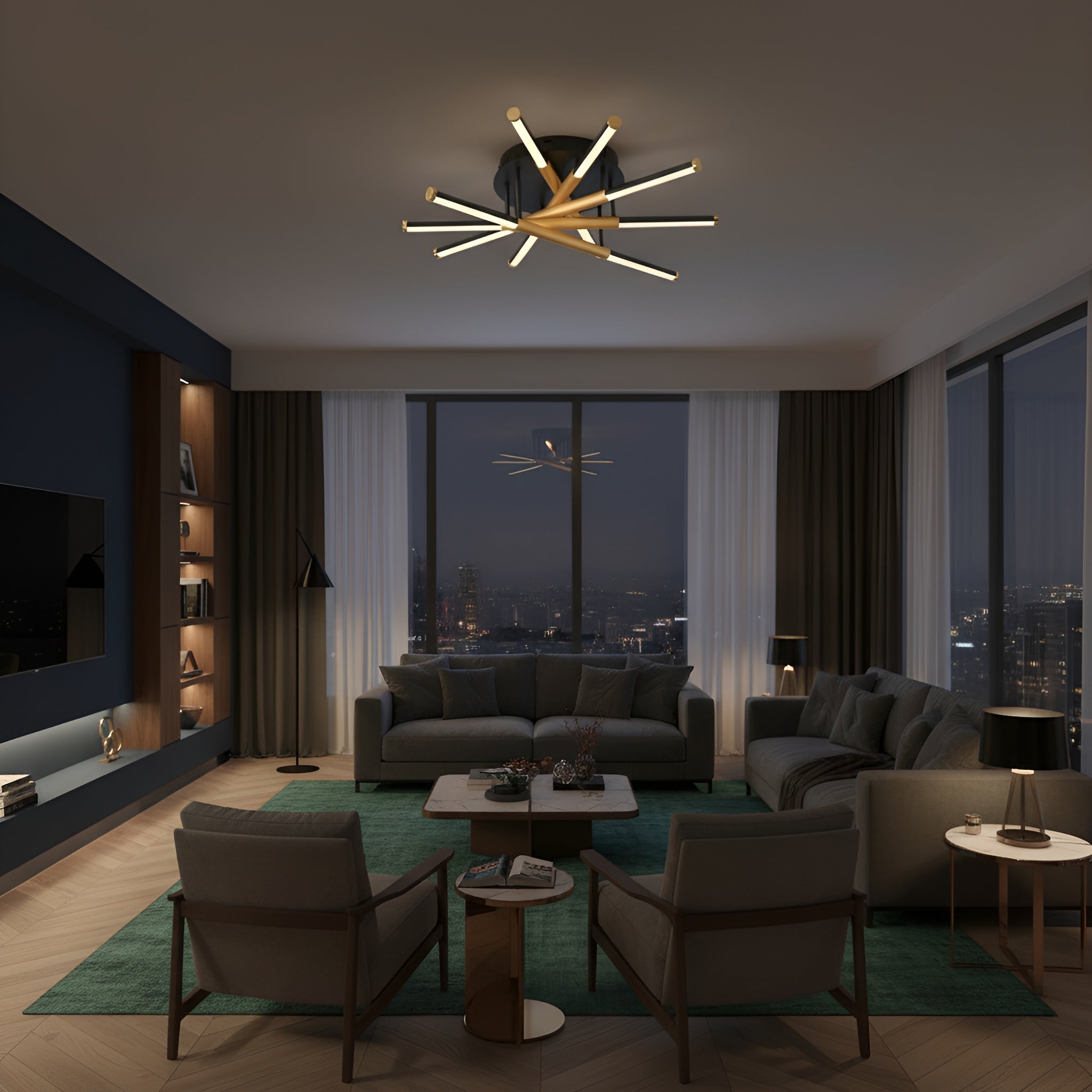 LUSTRA LED MANTA 84W / IP20 600MM + IR