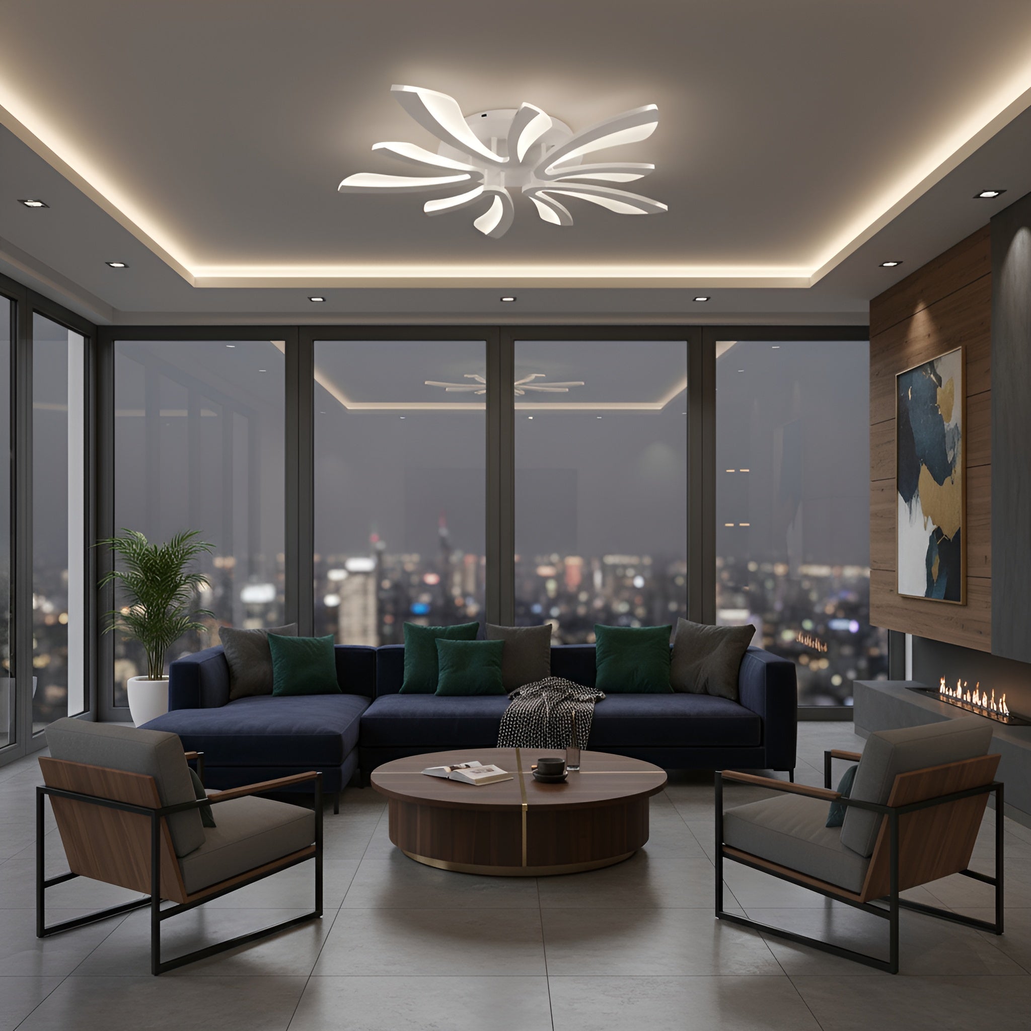 Lustra LED 70W CU 10 BRATE 3 CULORI+IR 700x90mm