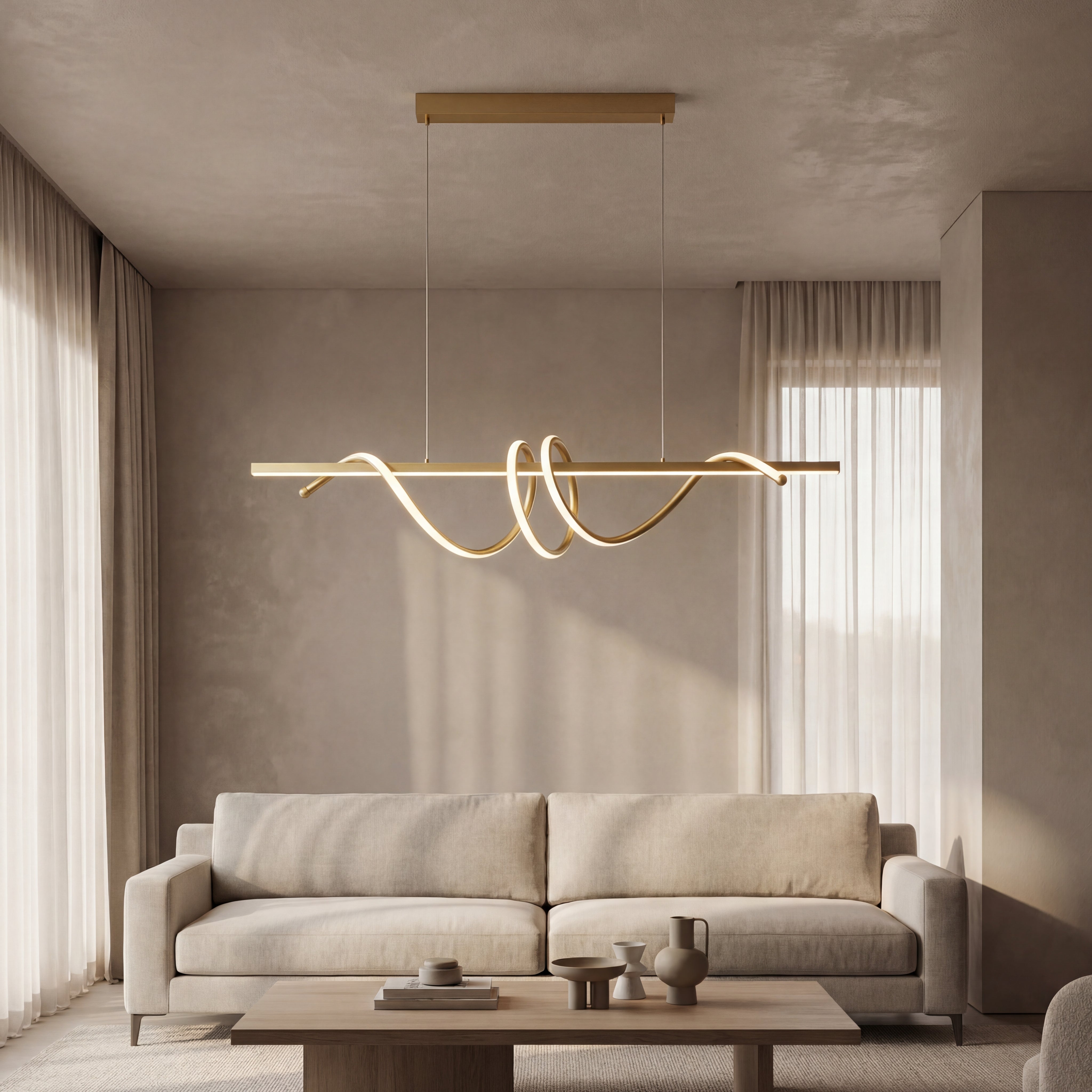 Lustra led aurie LEONIS 75W/3800LM 2700K-6500K