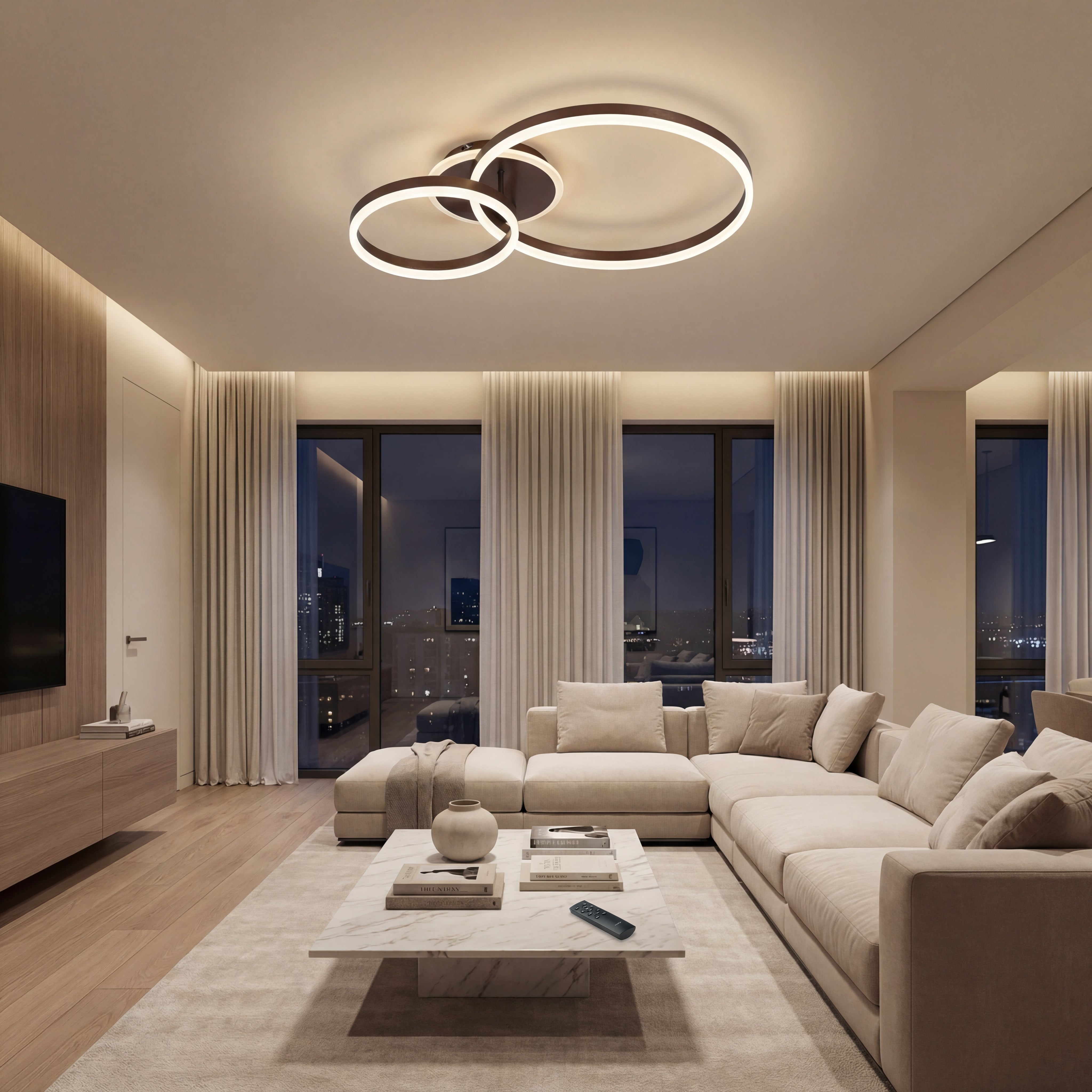 Lustra Led Dione 95w / cu Telecomanda 300+500mm