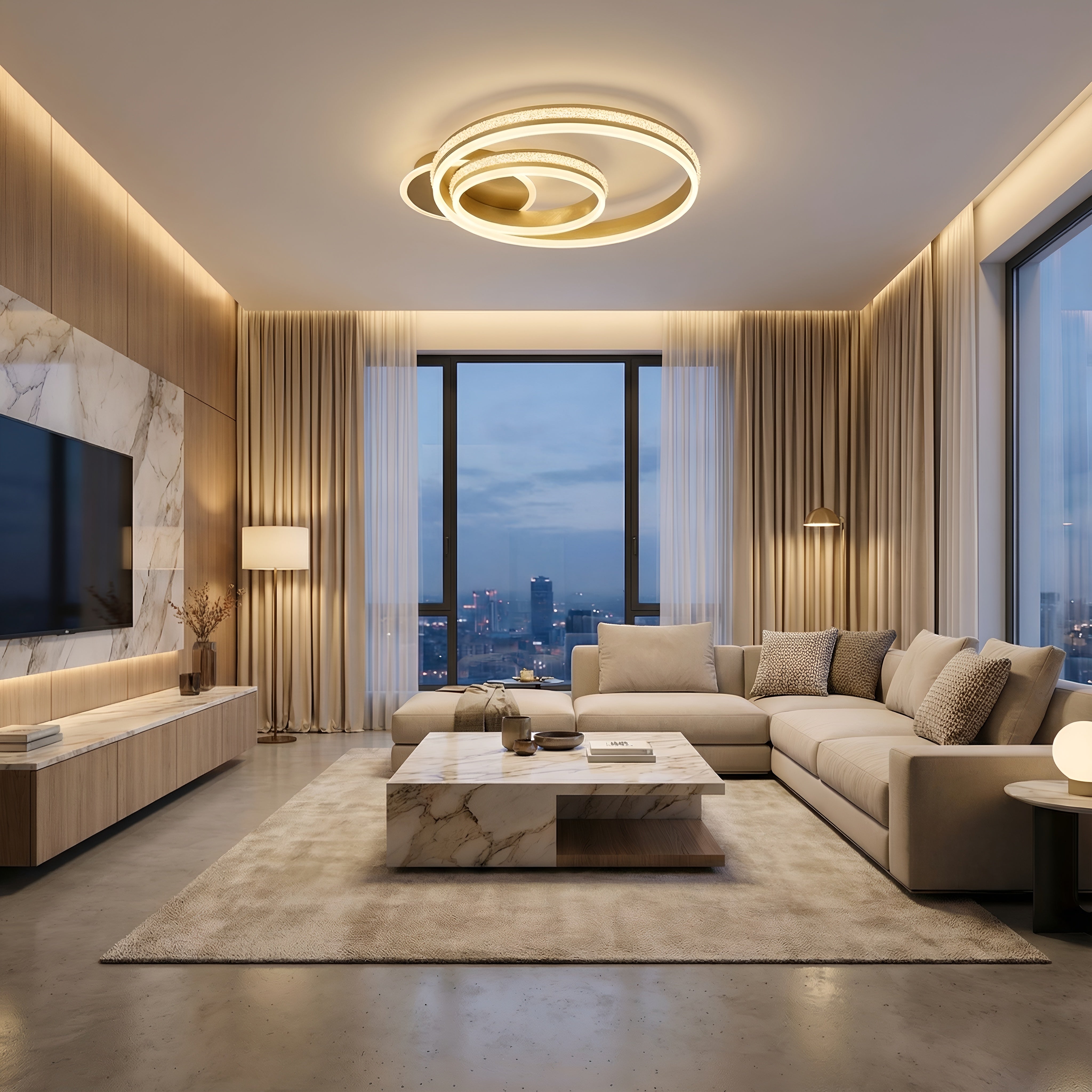 Lustra Led Nemesis 122w/5900lm cu Telecomanda 300+500mm