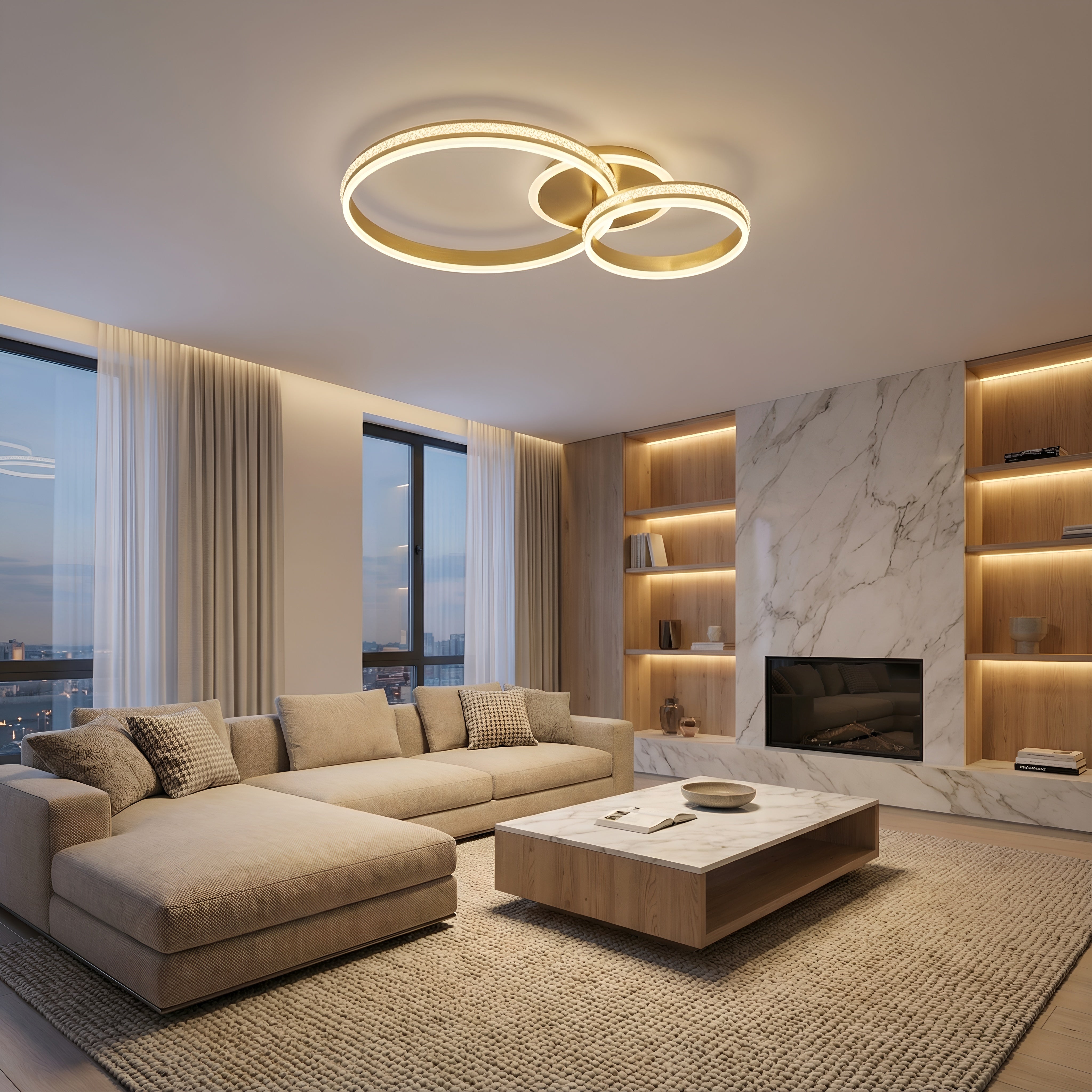 Lustra Led Hydra 150w/9200lm cu Telecomanda 300+500mm