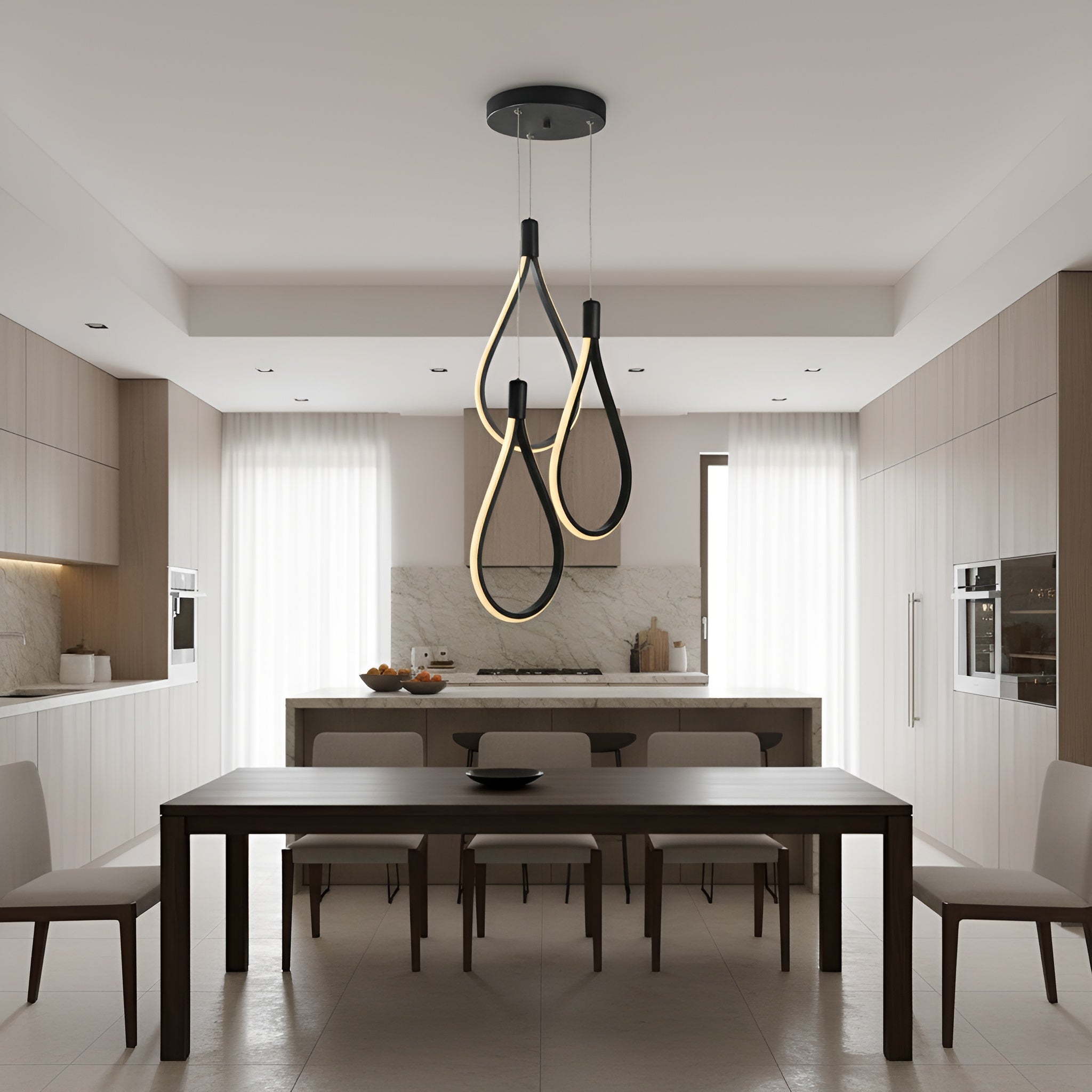 CANDELABRU LED TREND NEGRU 72W/5760lm 3000K-6500K