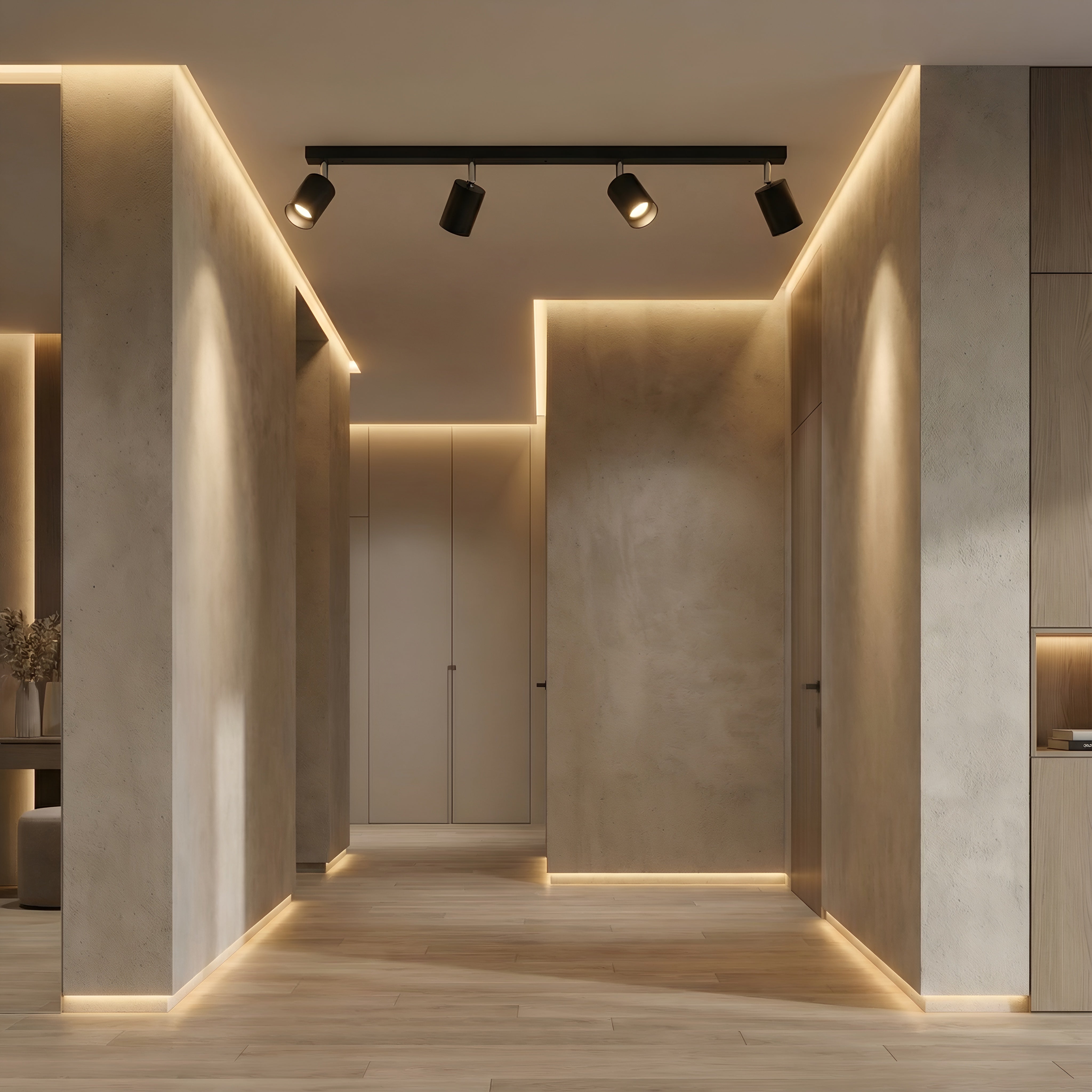 Spot Liniar Reglabil Negru 4 X GU10 800mm