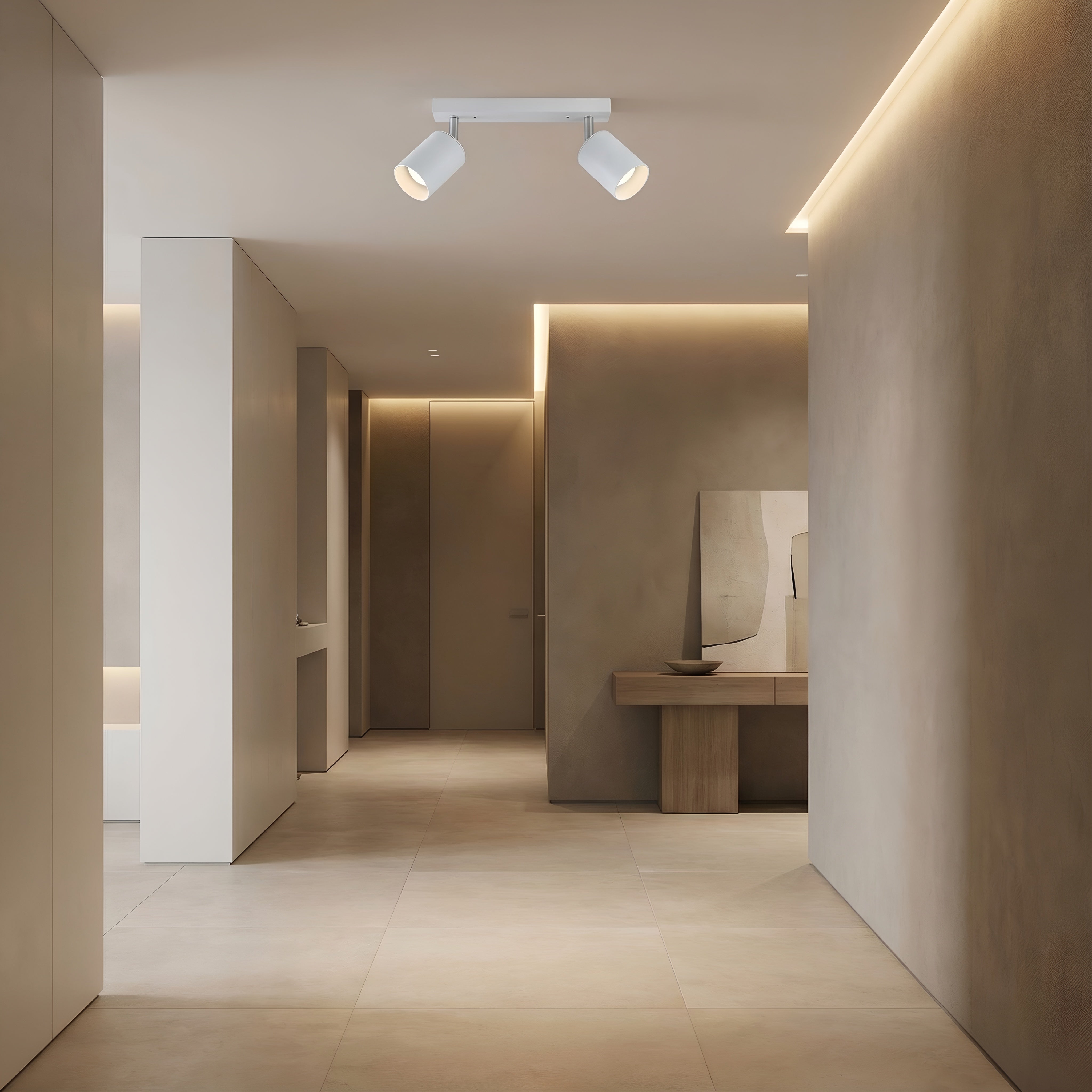 Spot Liniar Reglabil Alb 2XGU10 450mm