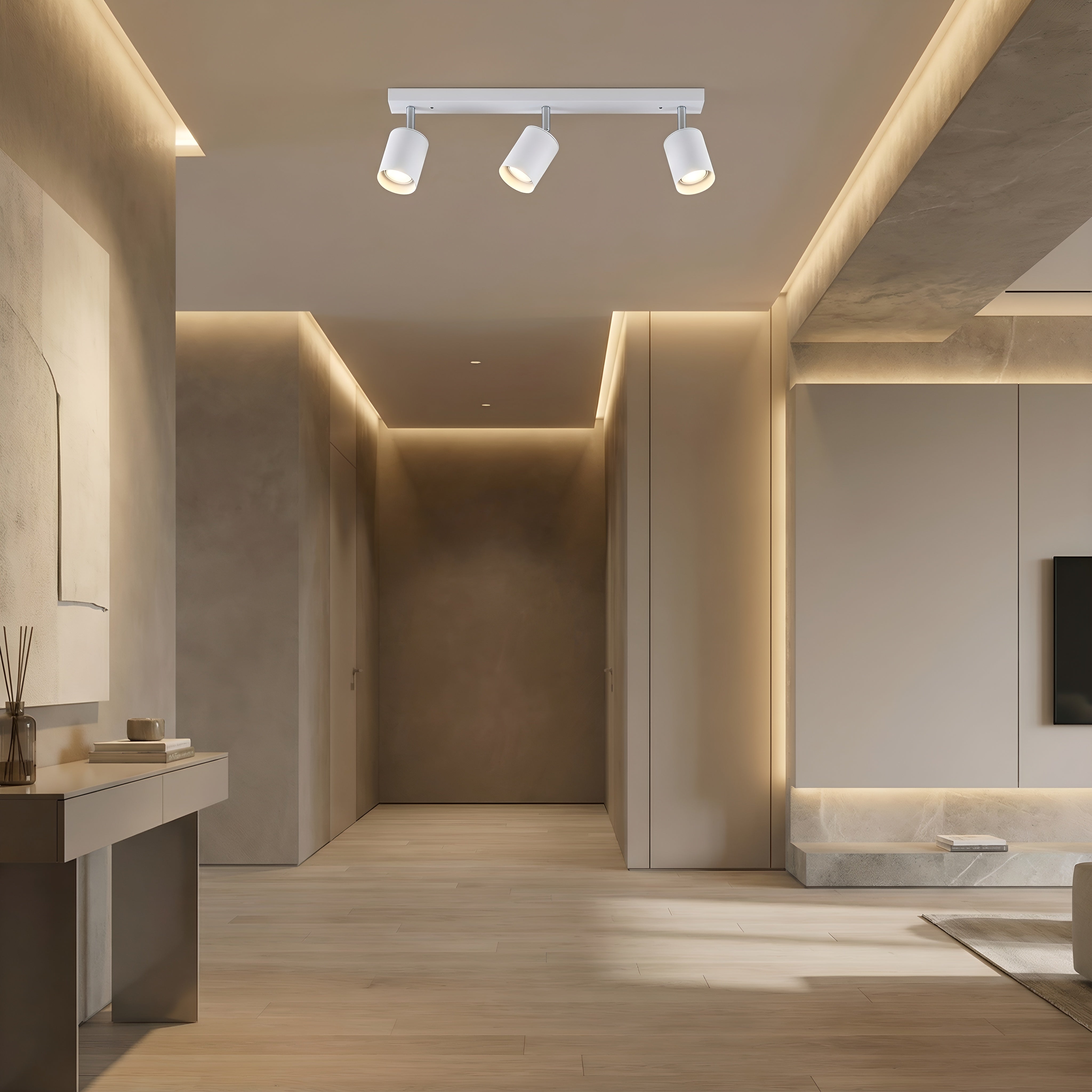 Spot Liniar Reglabil Alb 3 X GU10 450m