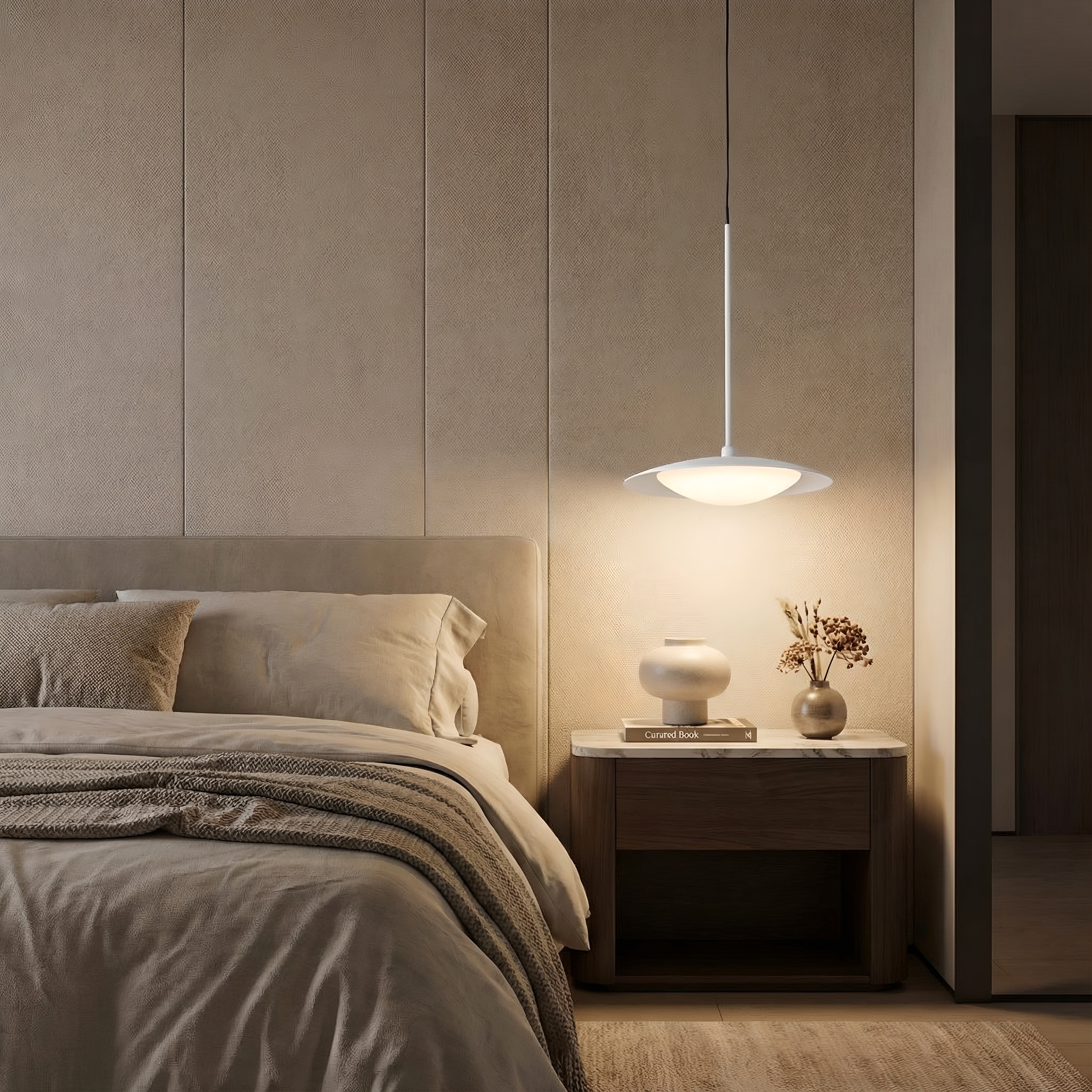 Lustra led Ara alba 8W/750LM 3000K-6500K