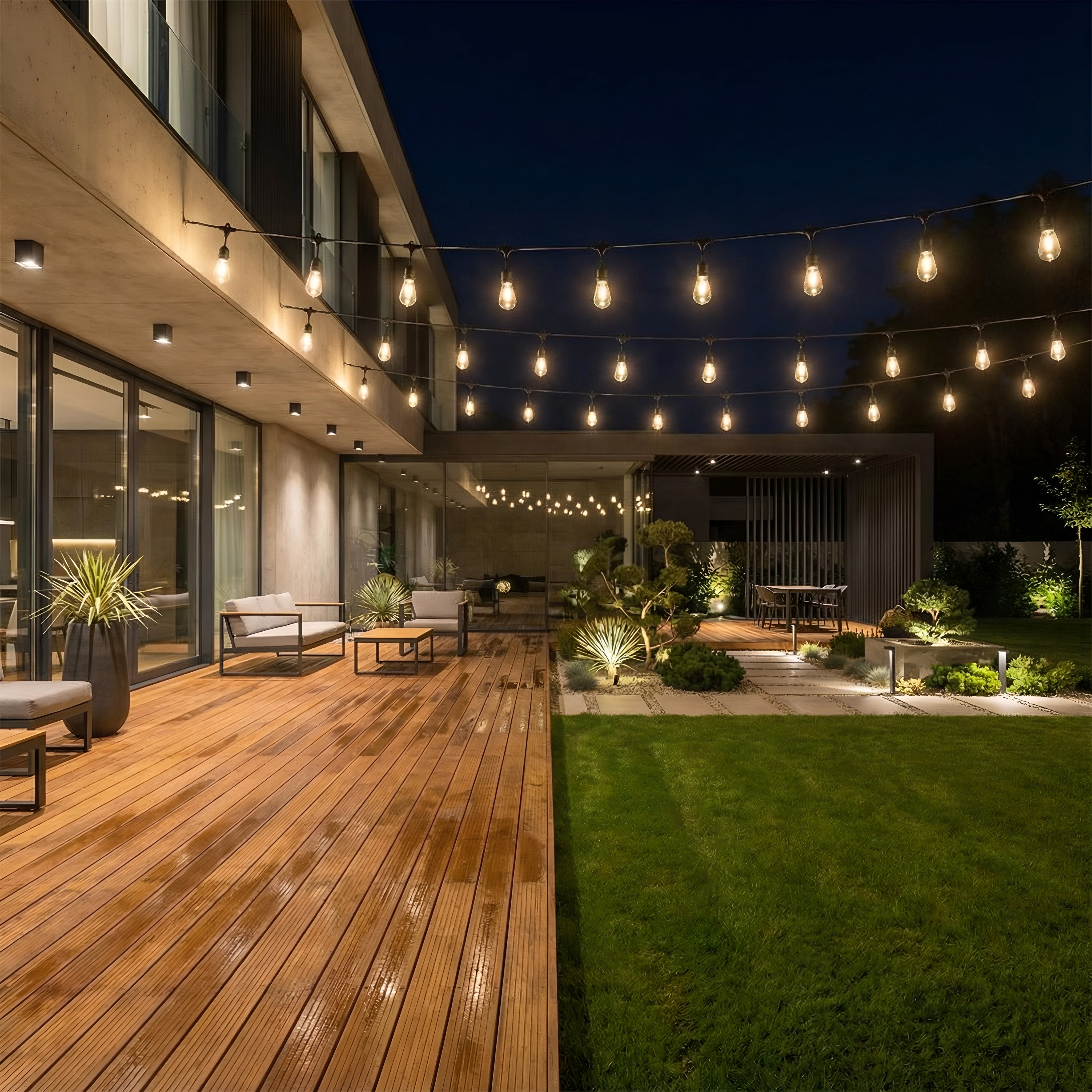 Ghirlanda luminoasa cu pendule, interconectabil, E27, IP65, 10m