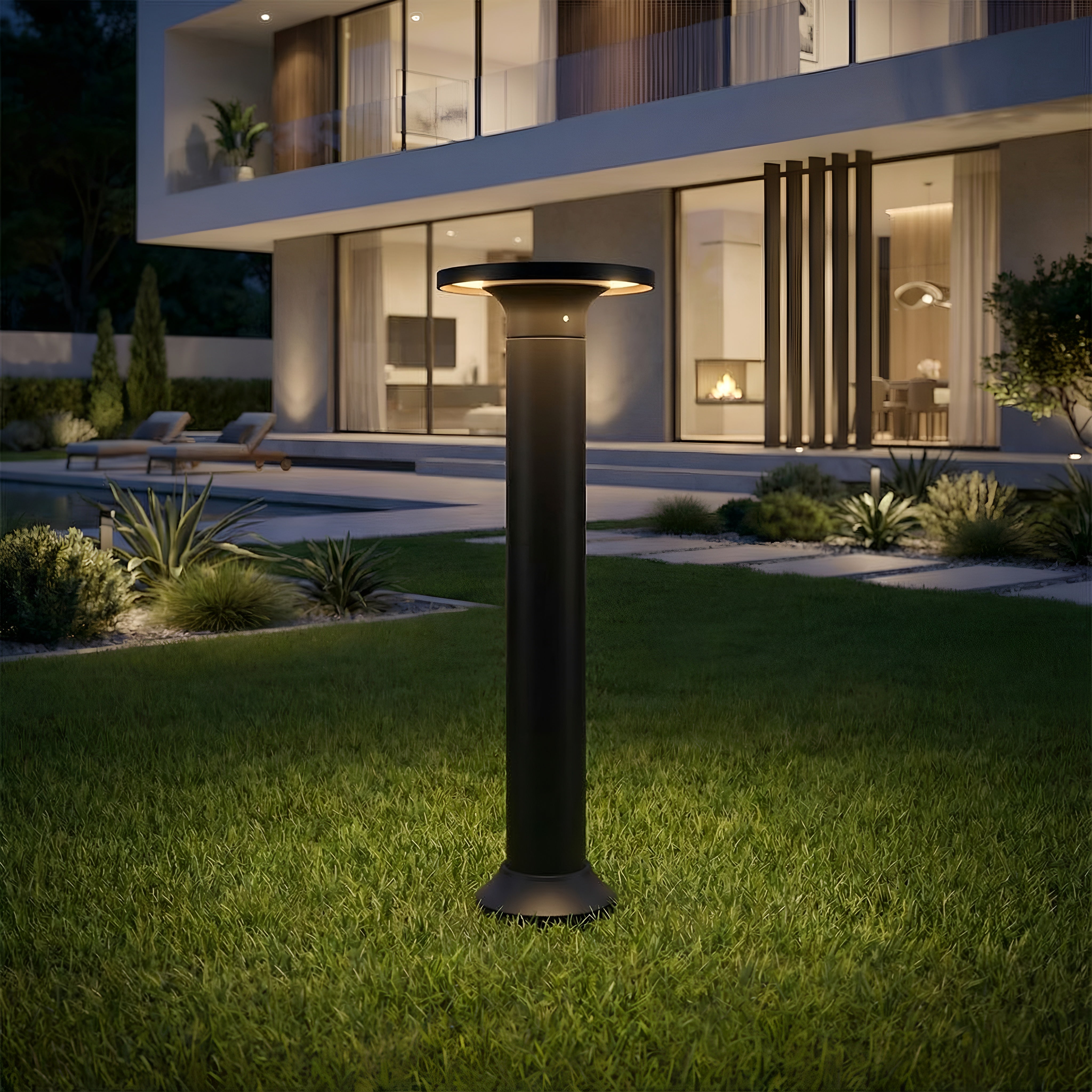 STALP LED EXTERIOR NEGRU 12W/600LM/3000K IP65 230V 500x170x170MM