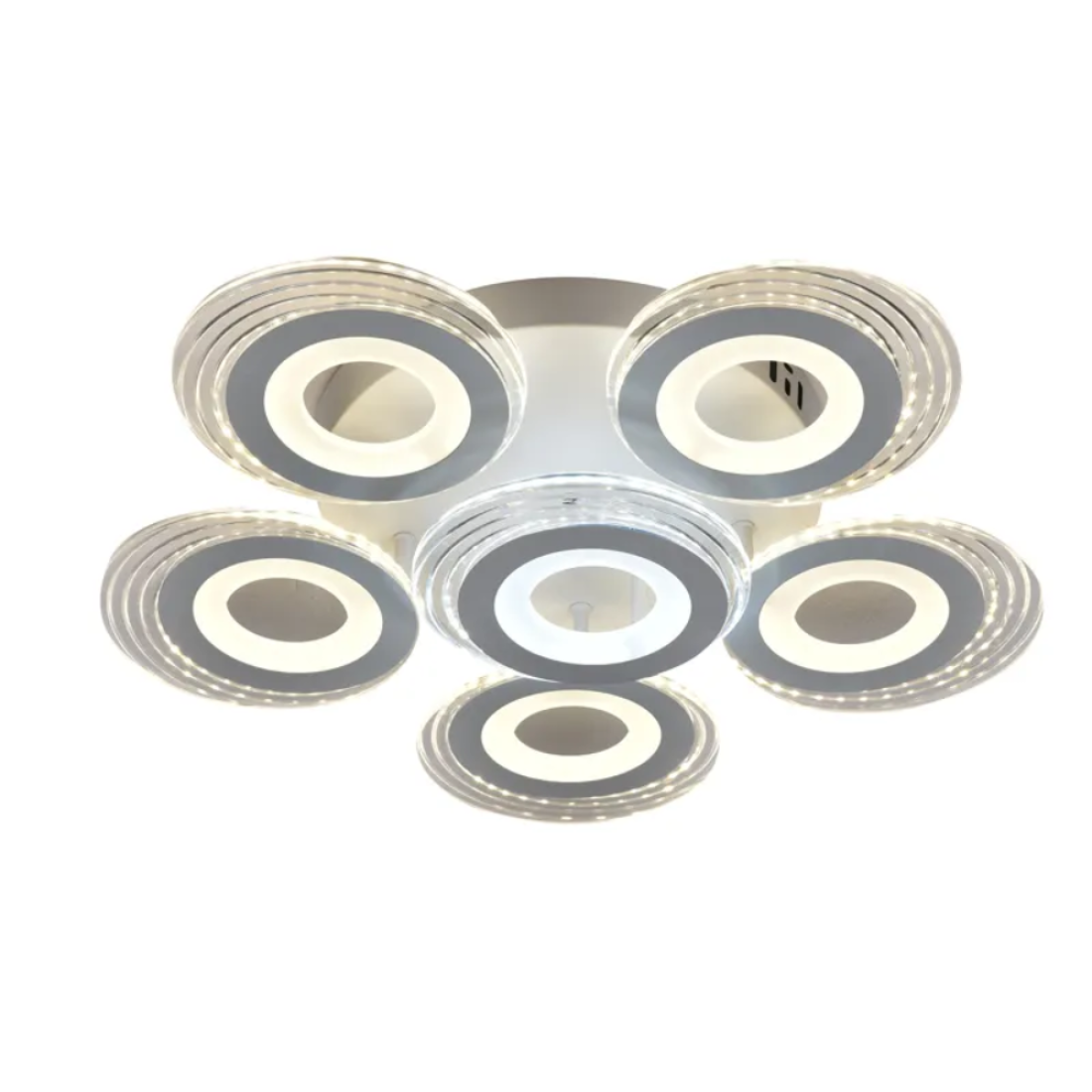 Lustra LED CERCURI 150W CU 6 BRATE 3 CULORI+IR 550x130mm