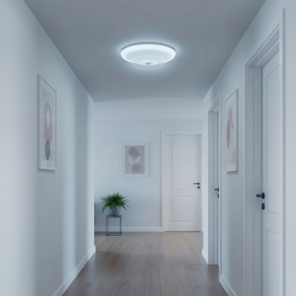 Plafoniera Led cu senzor de miscare reglabil Ø290, 12W=75W, 6400K, lumina rece