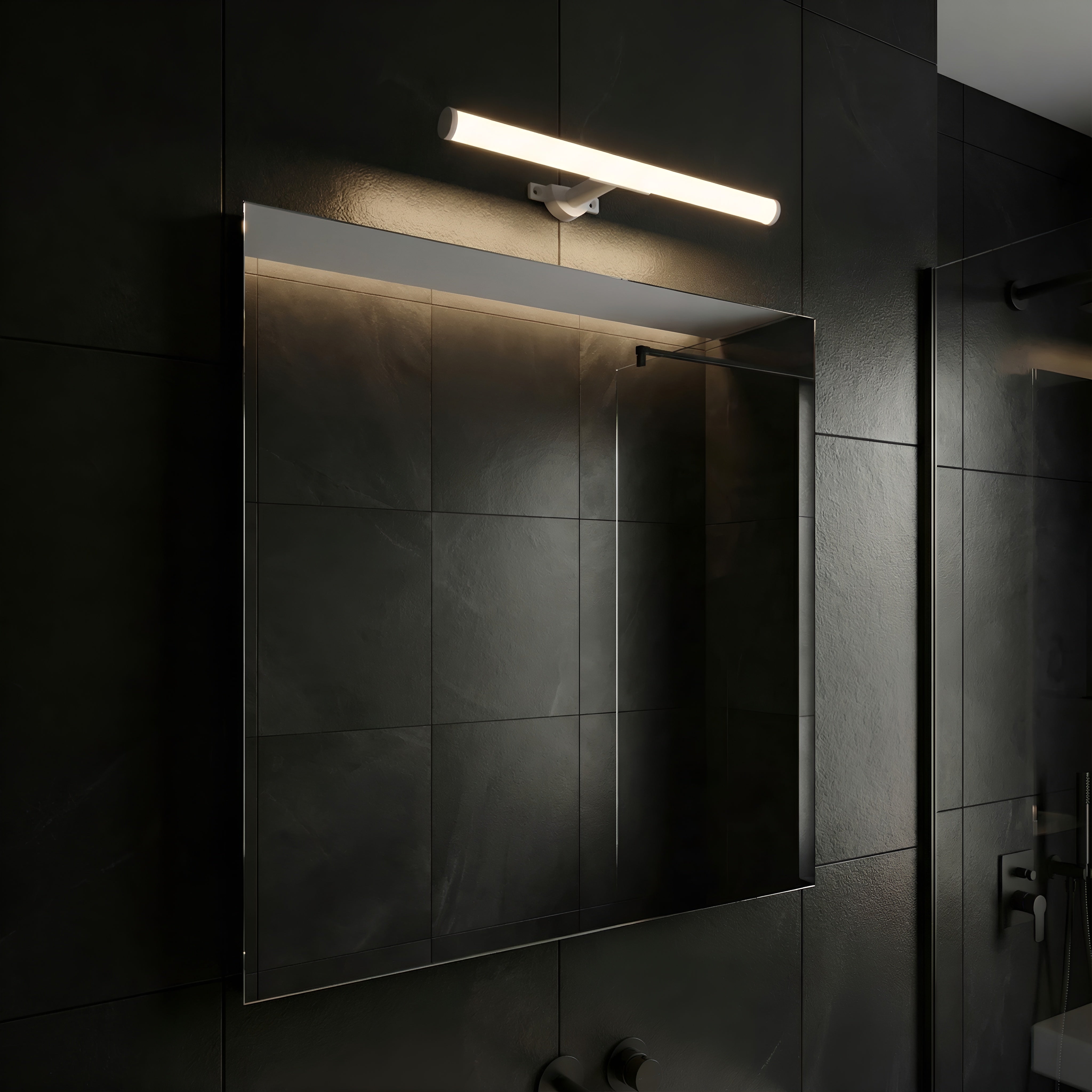 Corp LED baie alb, 6W, 6500K, lumina rece, cu protectie IP44, 400mm