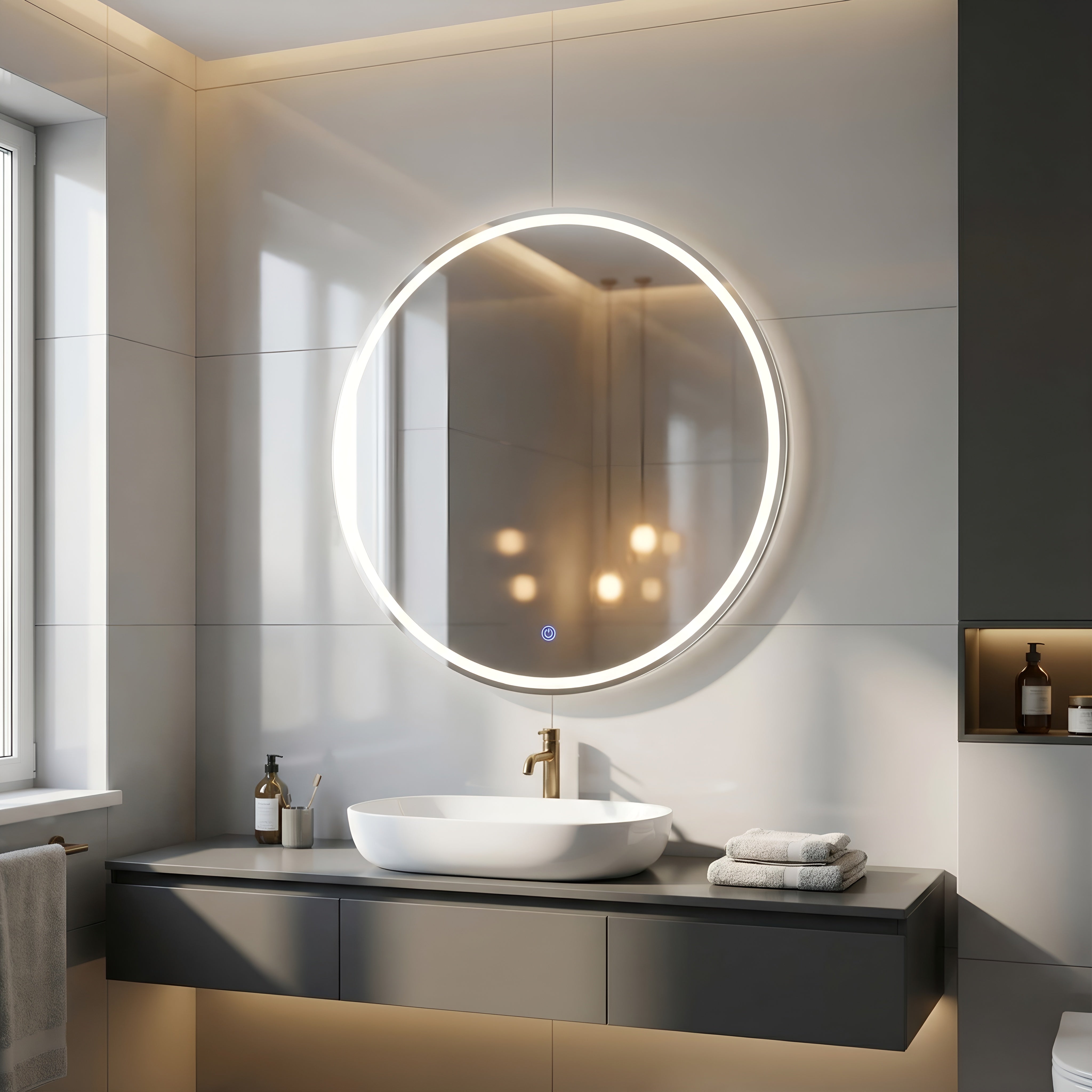 OGLINDA LED CU INTRERUPATOR TOUCH 15W/4000K/1640LM FI600 220V IP44