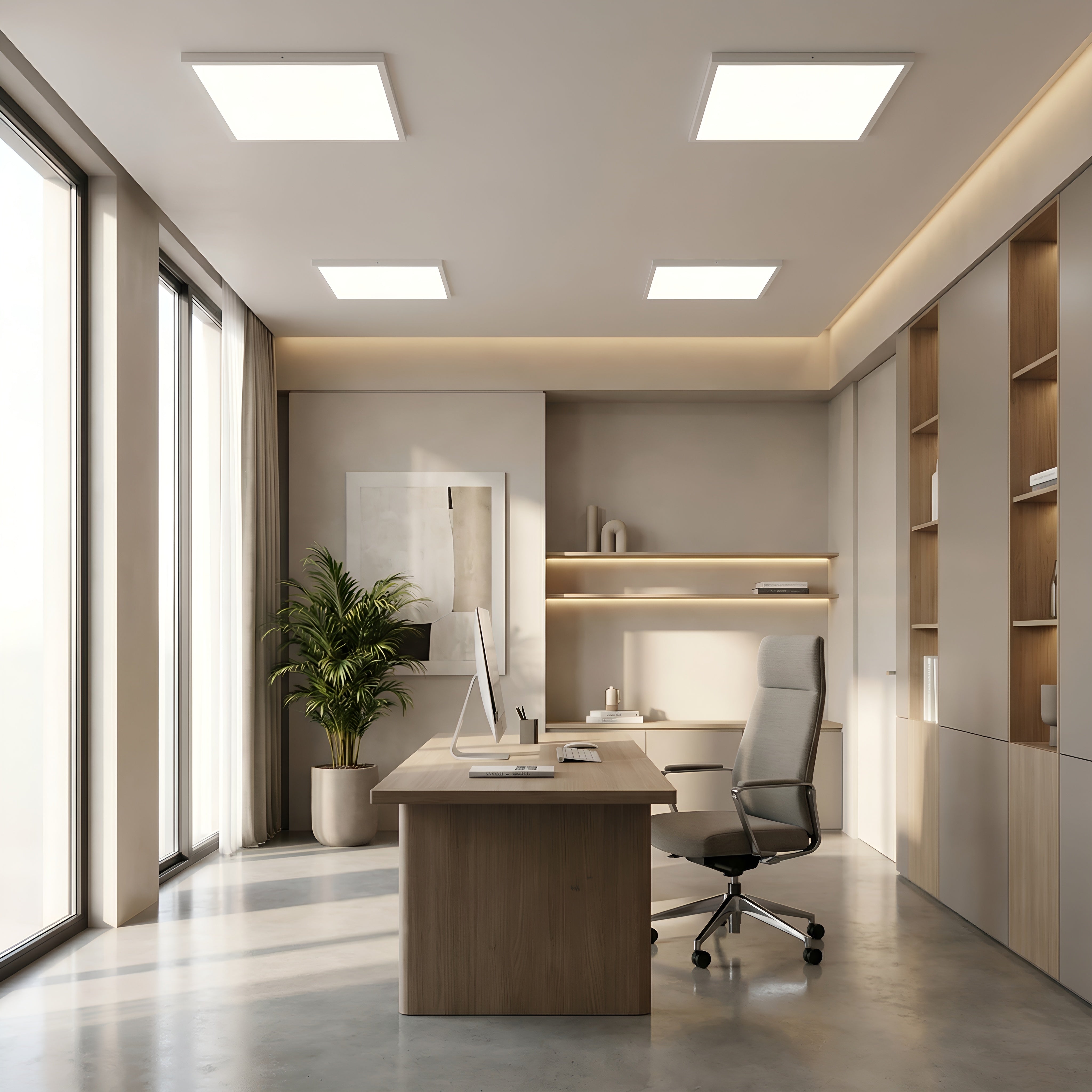 Panou Led Aplicat Back-light 48W, 4320 Lm, 595x595x40mm , lumina rece