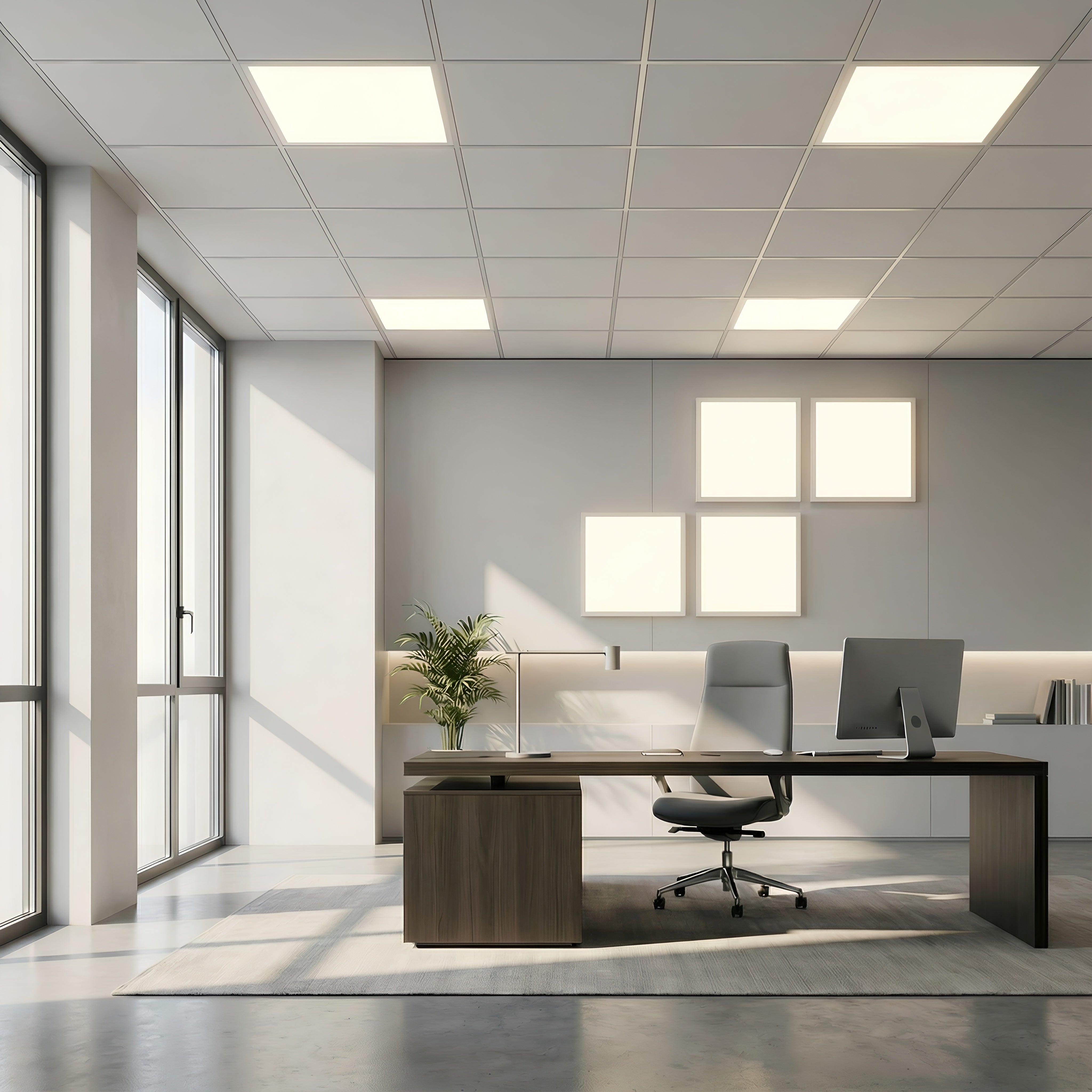 Panou Led Aplicat Back-light 70W, 6300 Lm, 595x595x40mm , lumina rece