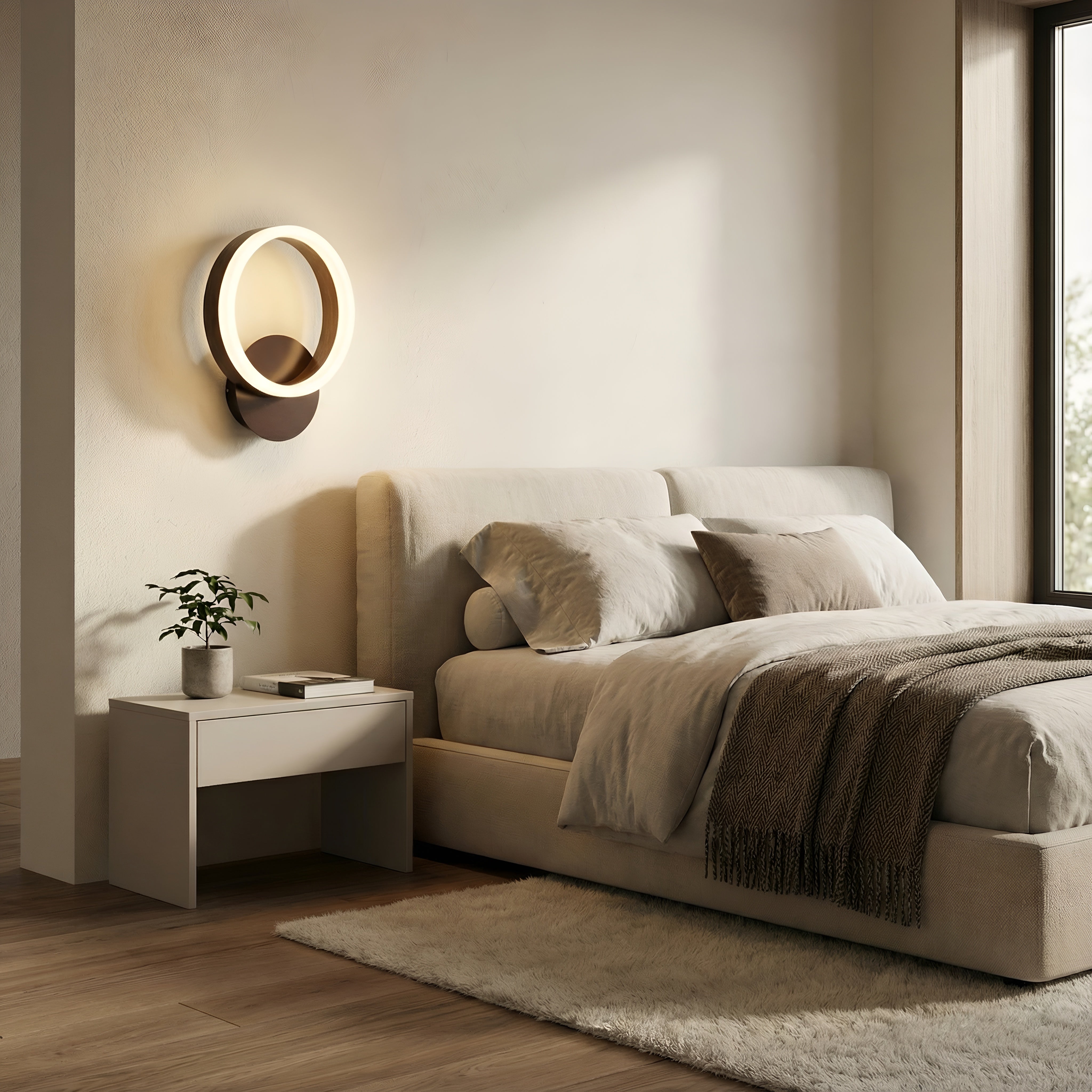 Aplica led perete cafeniu THEMIS 18W/1100LM 200mm