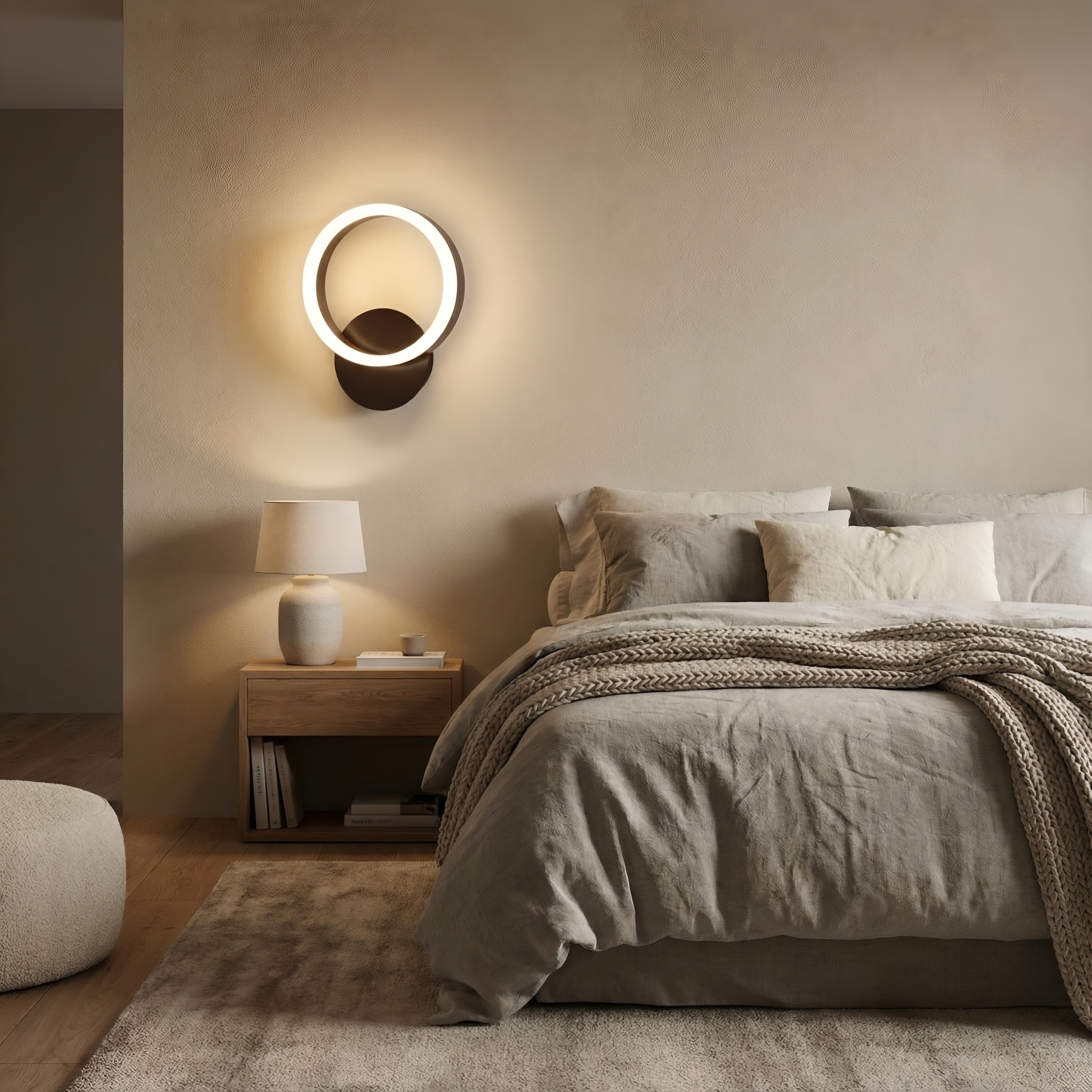 Aplica led perete cafeniu THEMIS 18W/1100LM 200mm