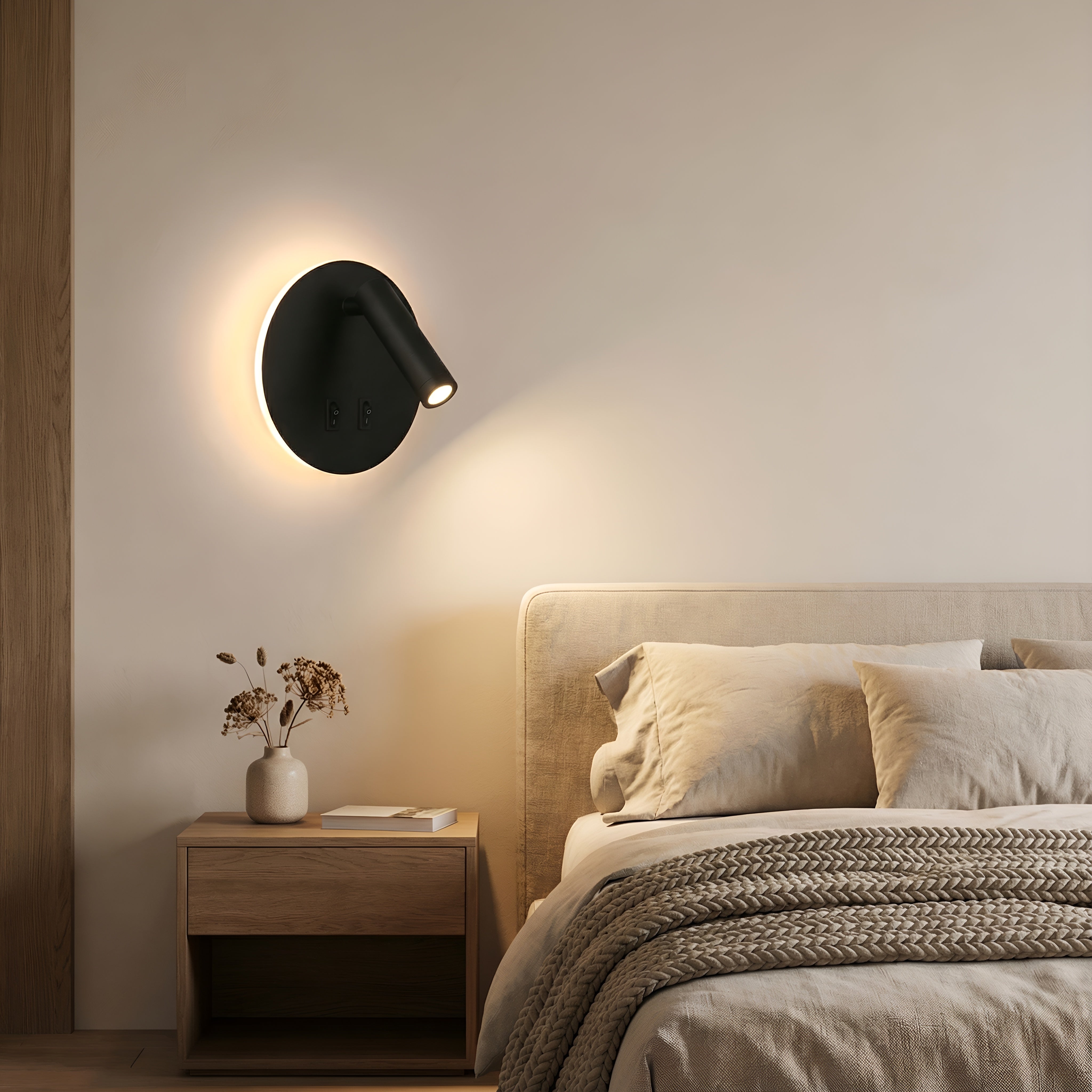 Aplica led neagra cu spot 10W/430LM/ - 140mm