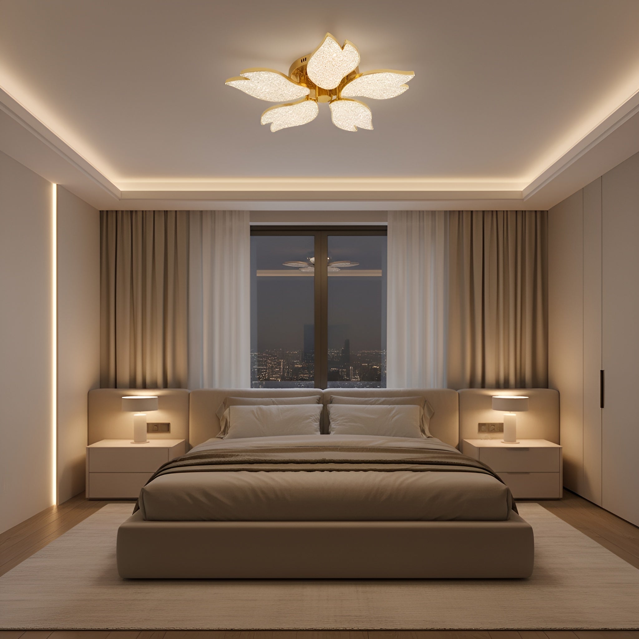 LUSTRA LED AUREO 5 BRATE AURIE 67W / 410*410*100MM