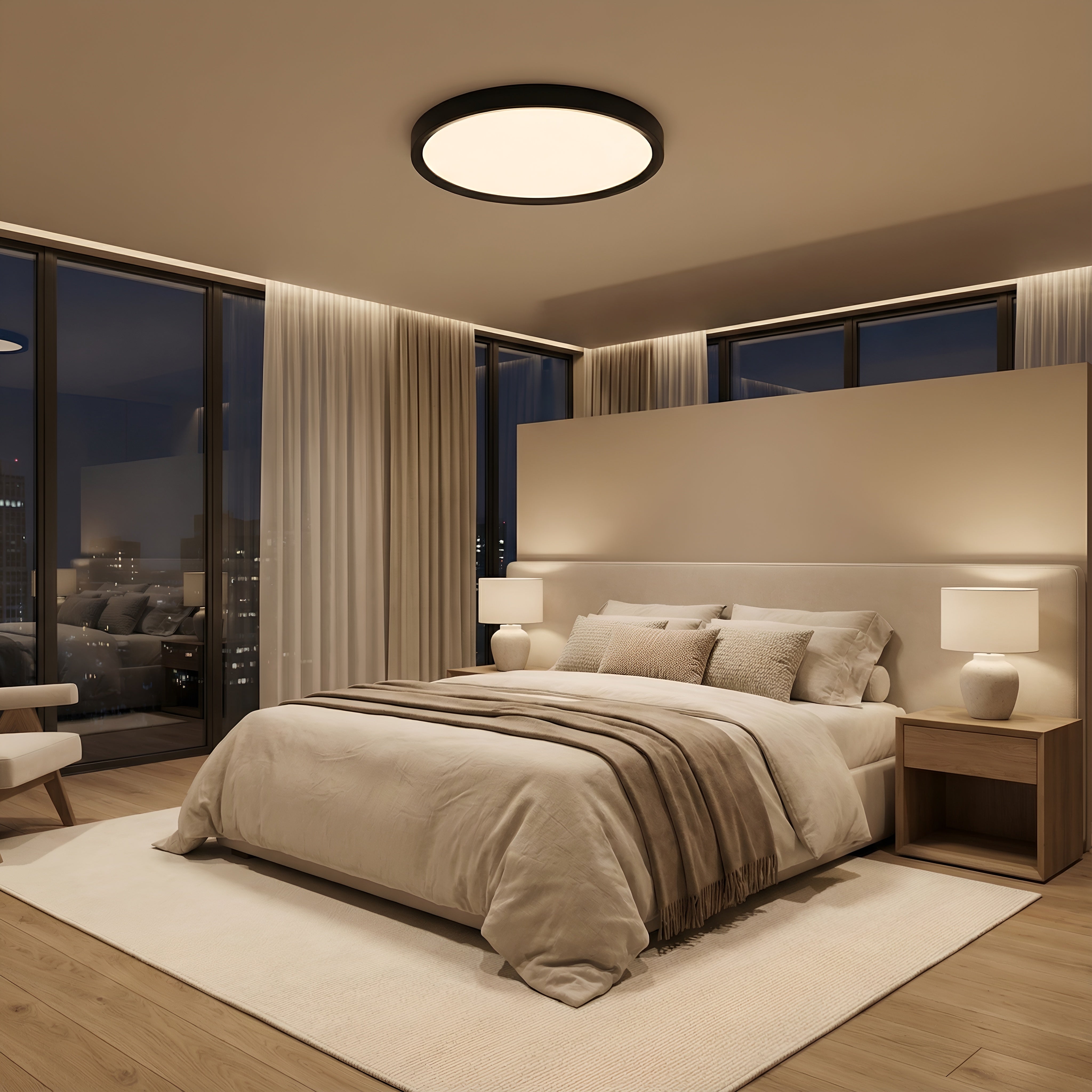 Plafoniera led VERSA IP40 Rama Neagra Fi400, 32W