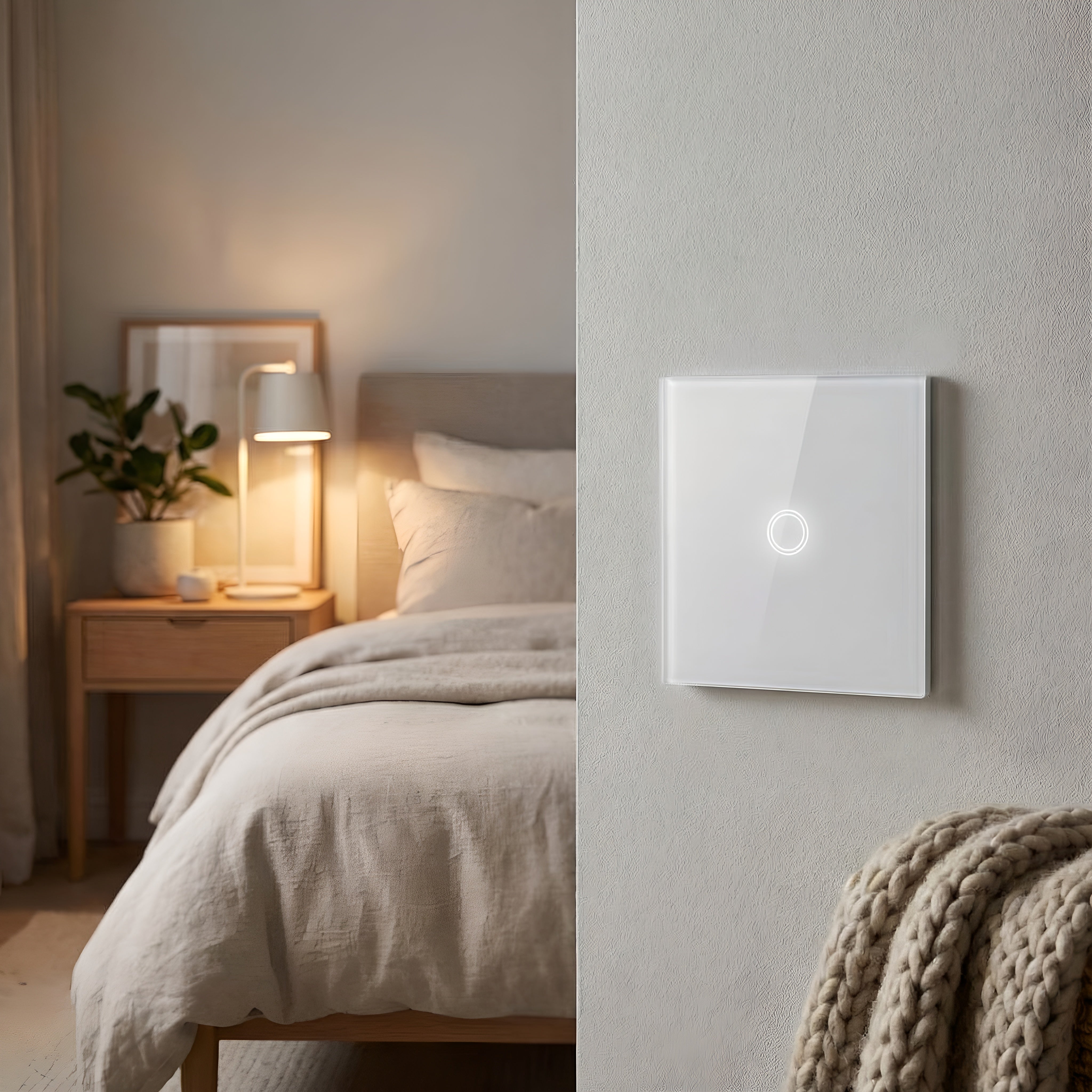 Intrerupator touch cap scara, alb