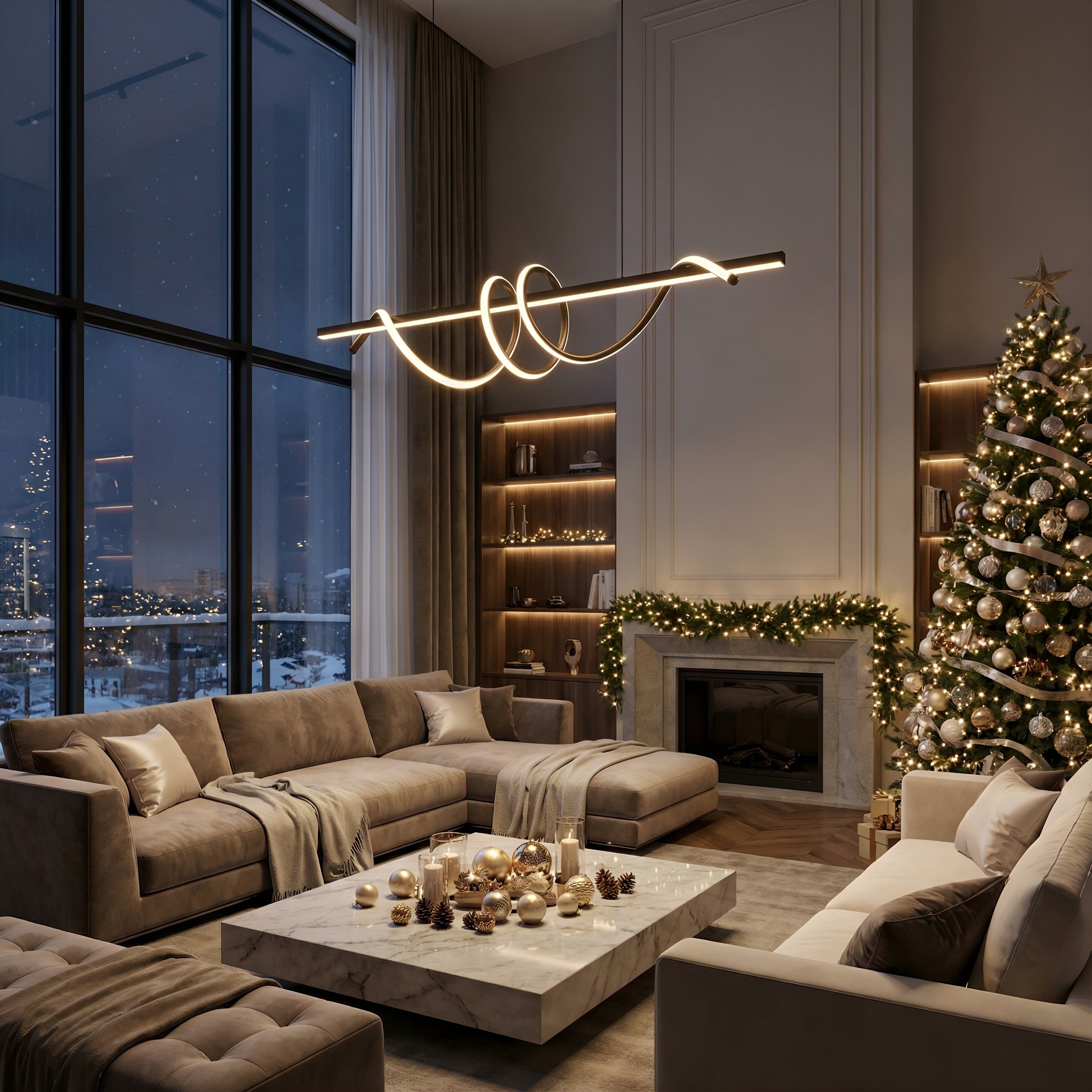 Lustra led maro LEONIS 75W/3800LM 2700K-6500K