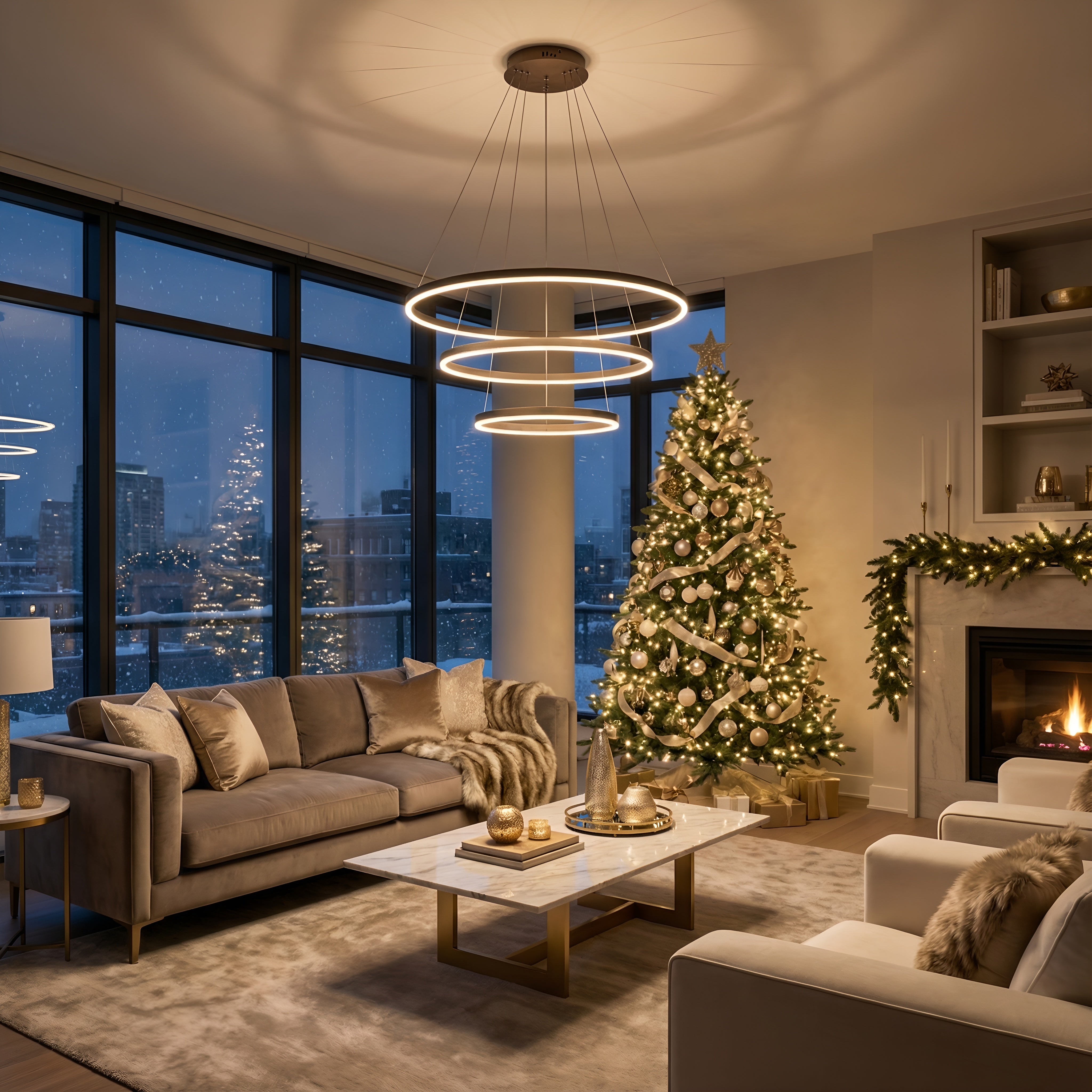 Lustra Led Pe Cablu Ajustabila 150W /  400Mm X 600Mm X 800Mm