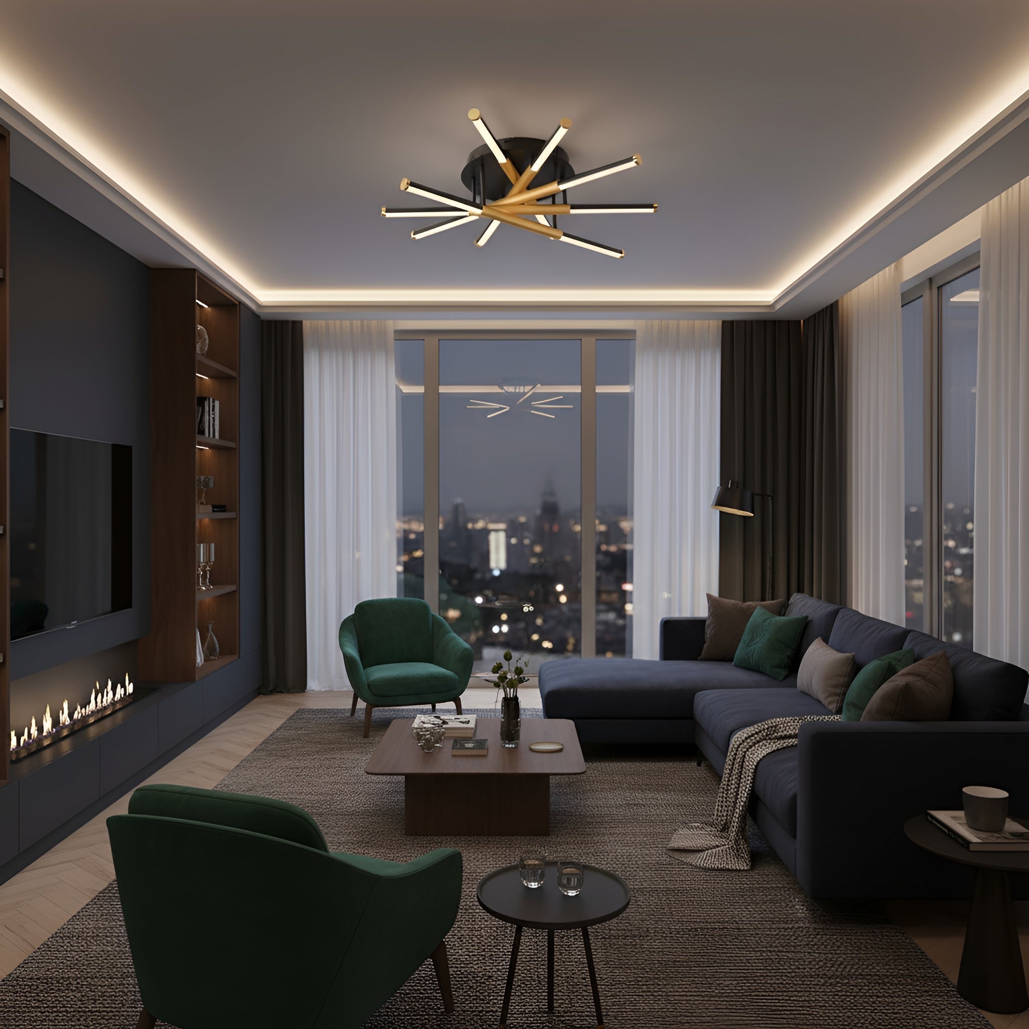 LUSTRA LED MANTA 84W / IP20 600MM + IR