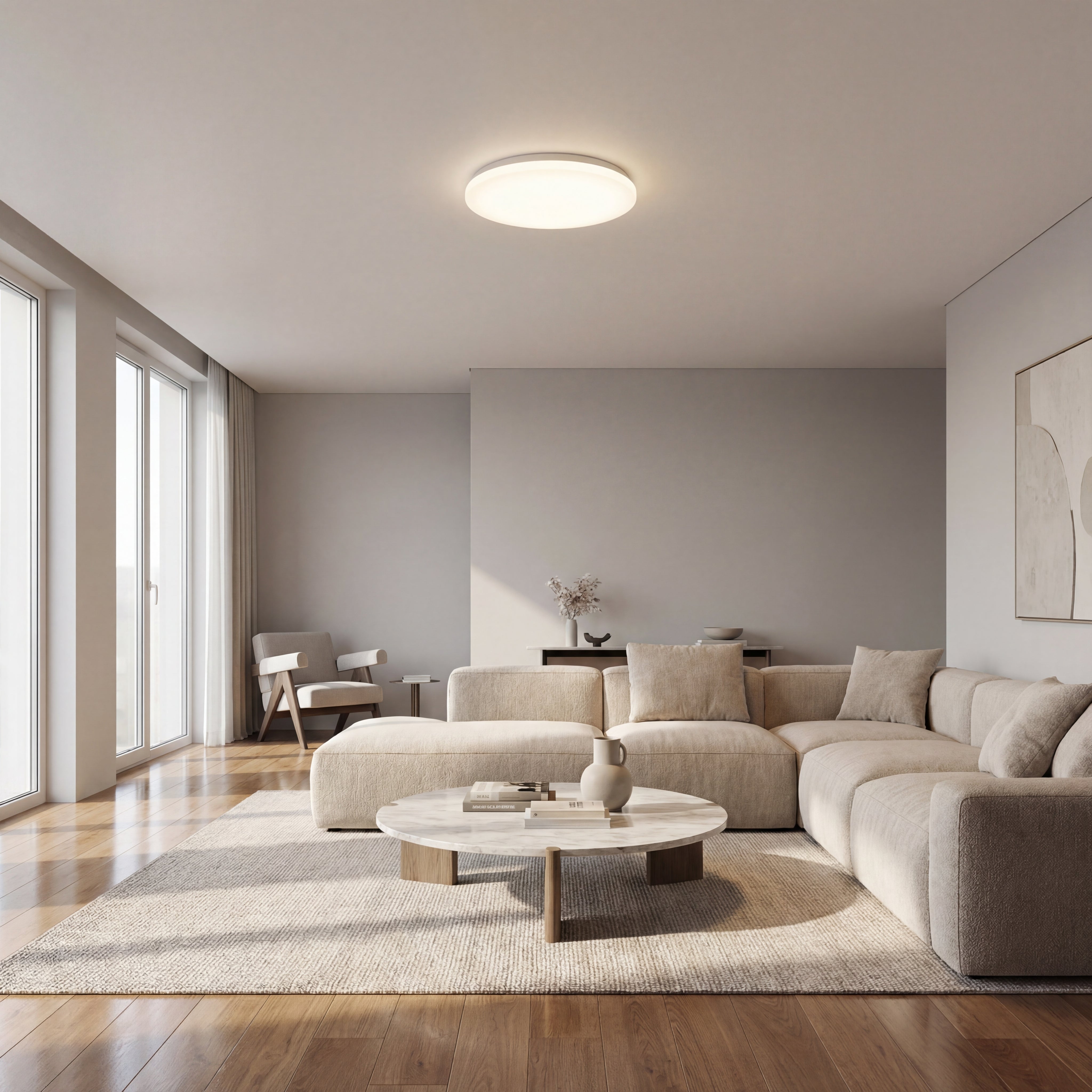 Plafoniera LED Milky fi280 13W=75W, 6400K, lumina rece