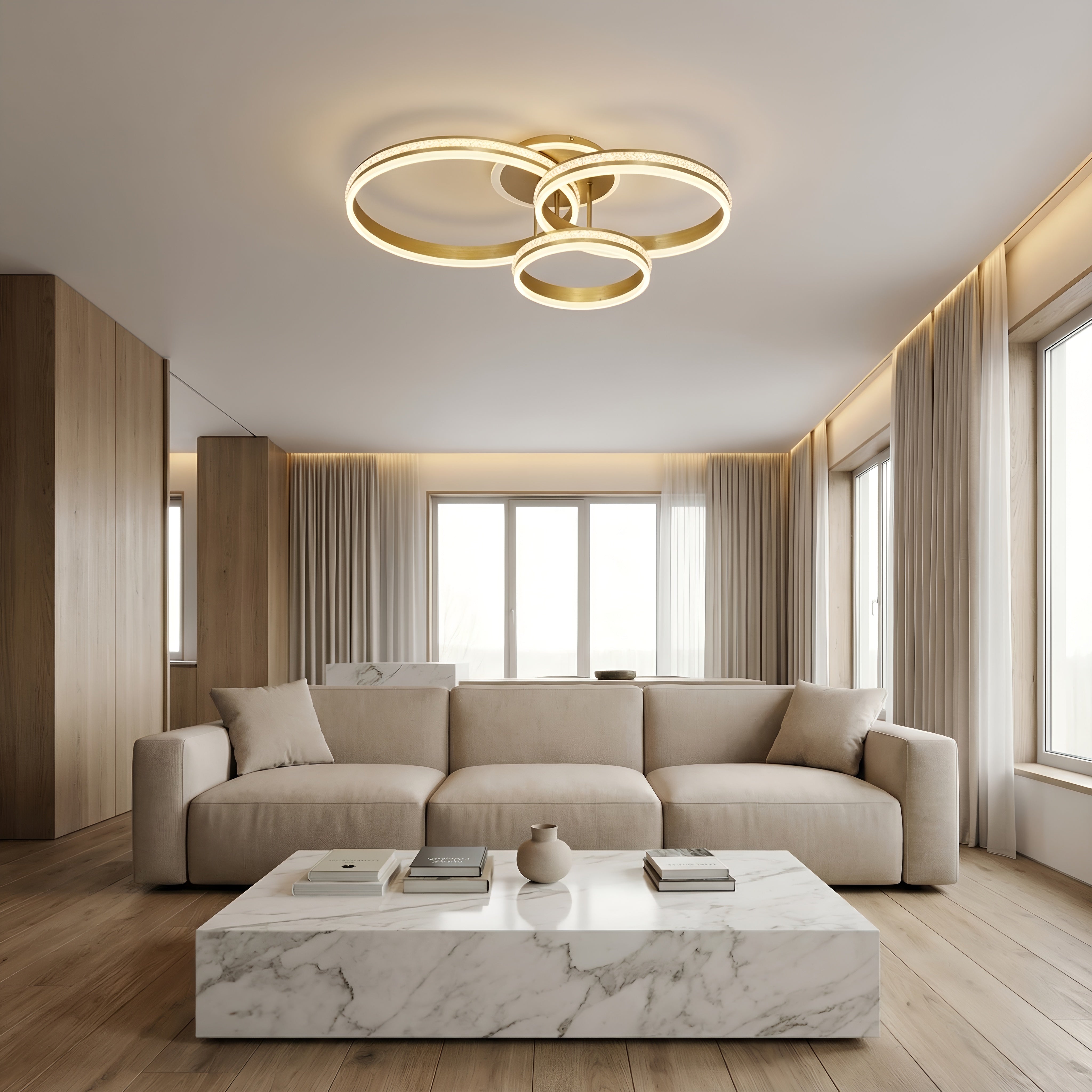 Lustra Led Hydra 160w/8000lm k cu Telecomanda 300+400+500mm